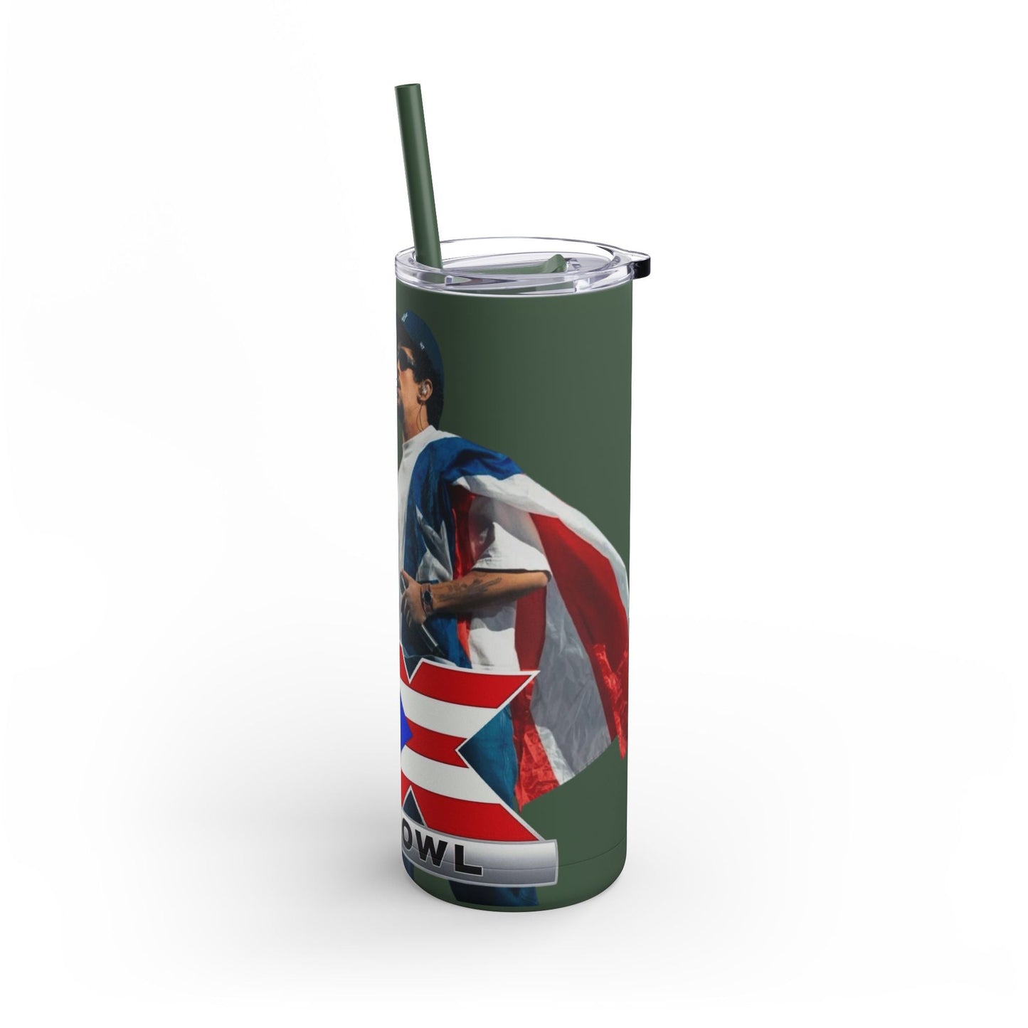 Puerto Rico Super Bowl - Themed Matte Tumbler, Sports Fan Mug, Gift for Football Lovers, Game Day Drinkware, Custom Tumbler - Metamorphosis Creations