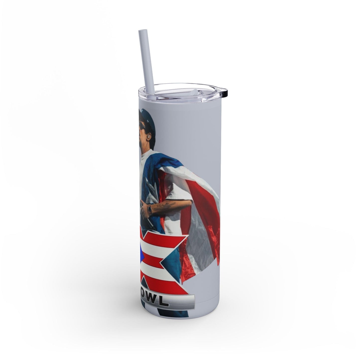 Puerto Rico Super Bowl - Themed Matte Tumbler, Sports Fan Mug, Gift for Football Lovers, Game Day Drinkware, Custom Tumbler - Metamorphosis Creations