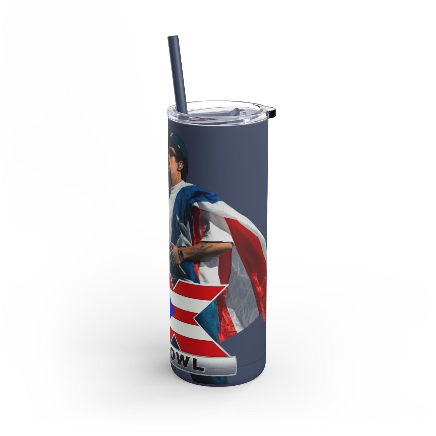 Puerto Rico Super Bowl - Themed Matte Tumbler, Sports Fan Mug, Gift for Football Lovers, Game Day Drinkware, Custom Tumbler - Metamorphosis Creations