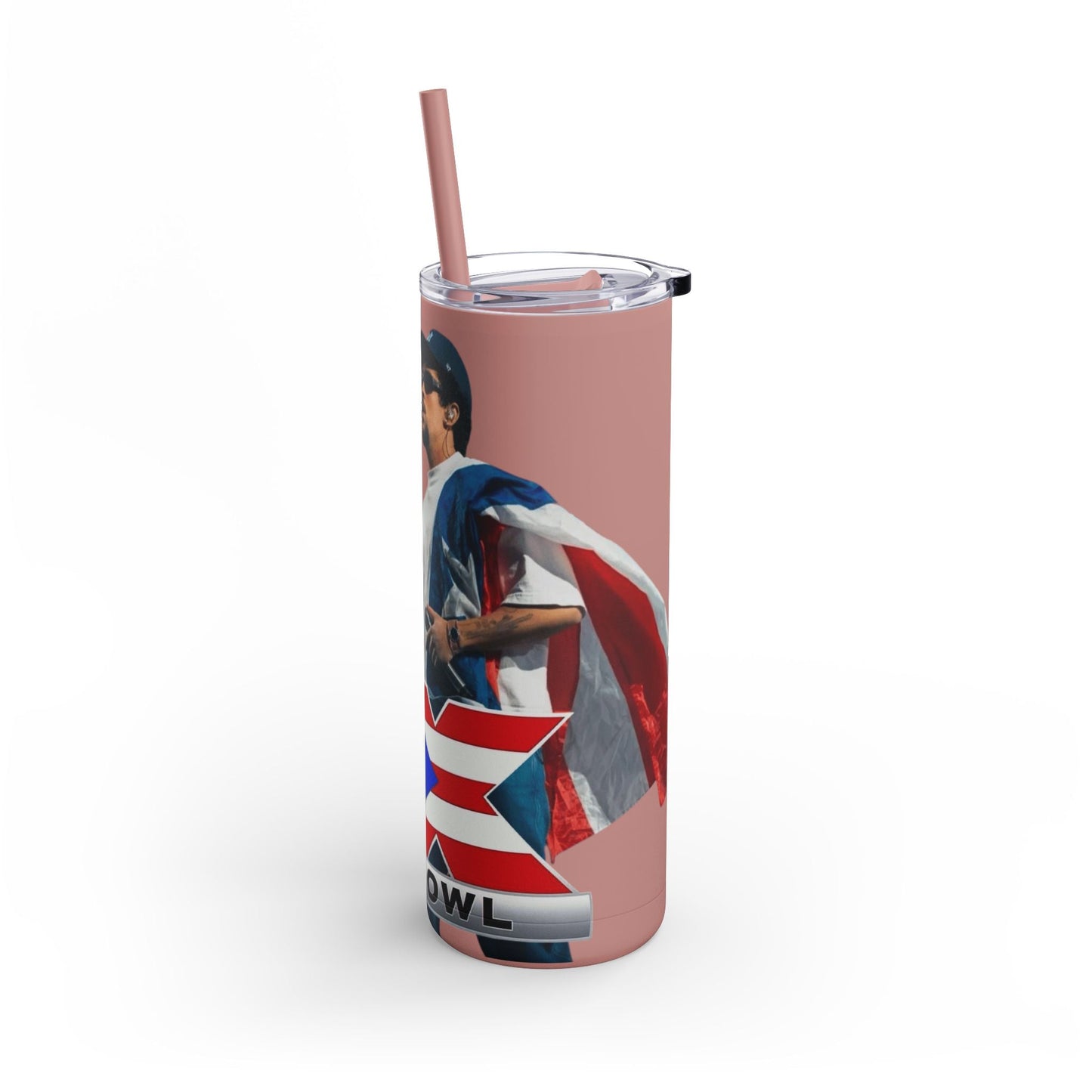 Puerto Rico Super Bowl - Themed Matte Tumbler, Sports Fan Mug, Gift for Football Lovers, Game Day Drinkware, Custom Tumbler - Metamorphosis Creations