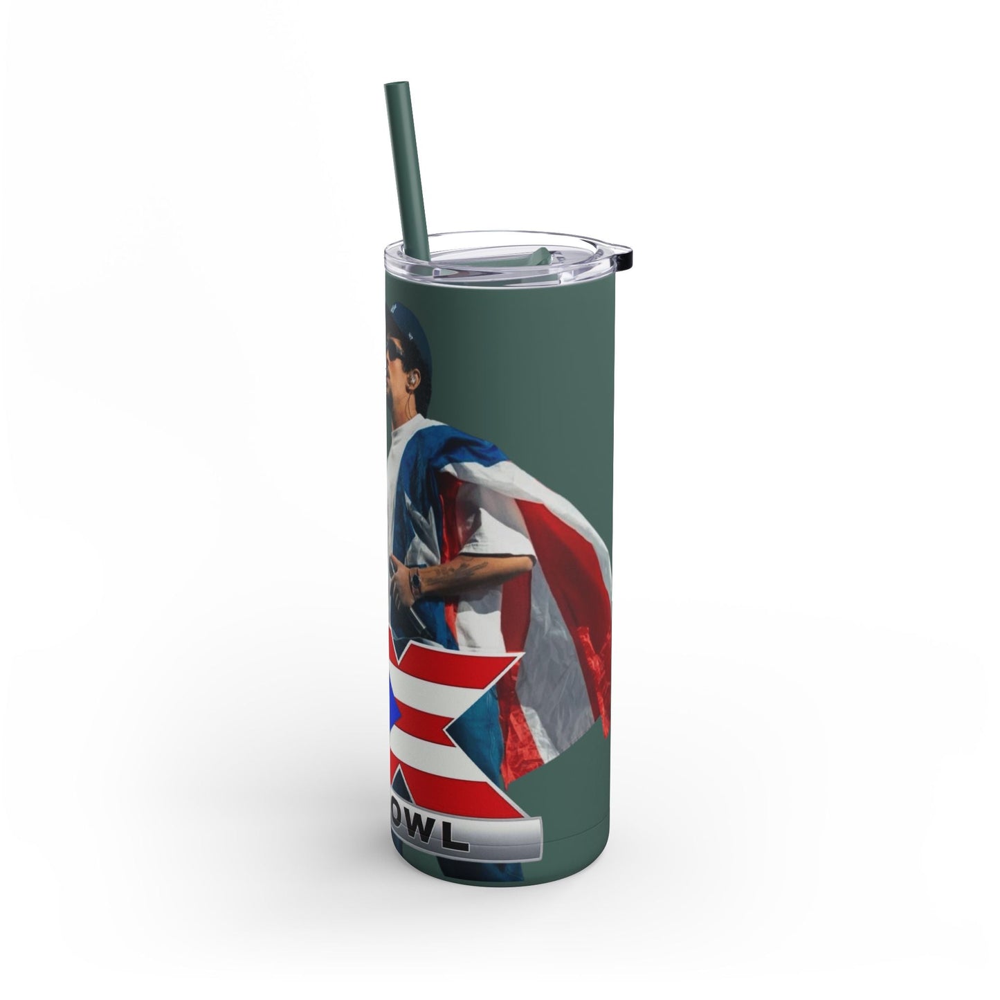 Puerto Rico Super Bowl - Themed Matte Tumbler, Sports Fan Mug, Gift for Football Lovers, Game Day Drinkware, Custom Tumbler - Metamorphosis Creations