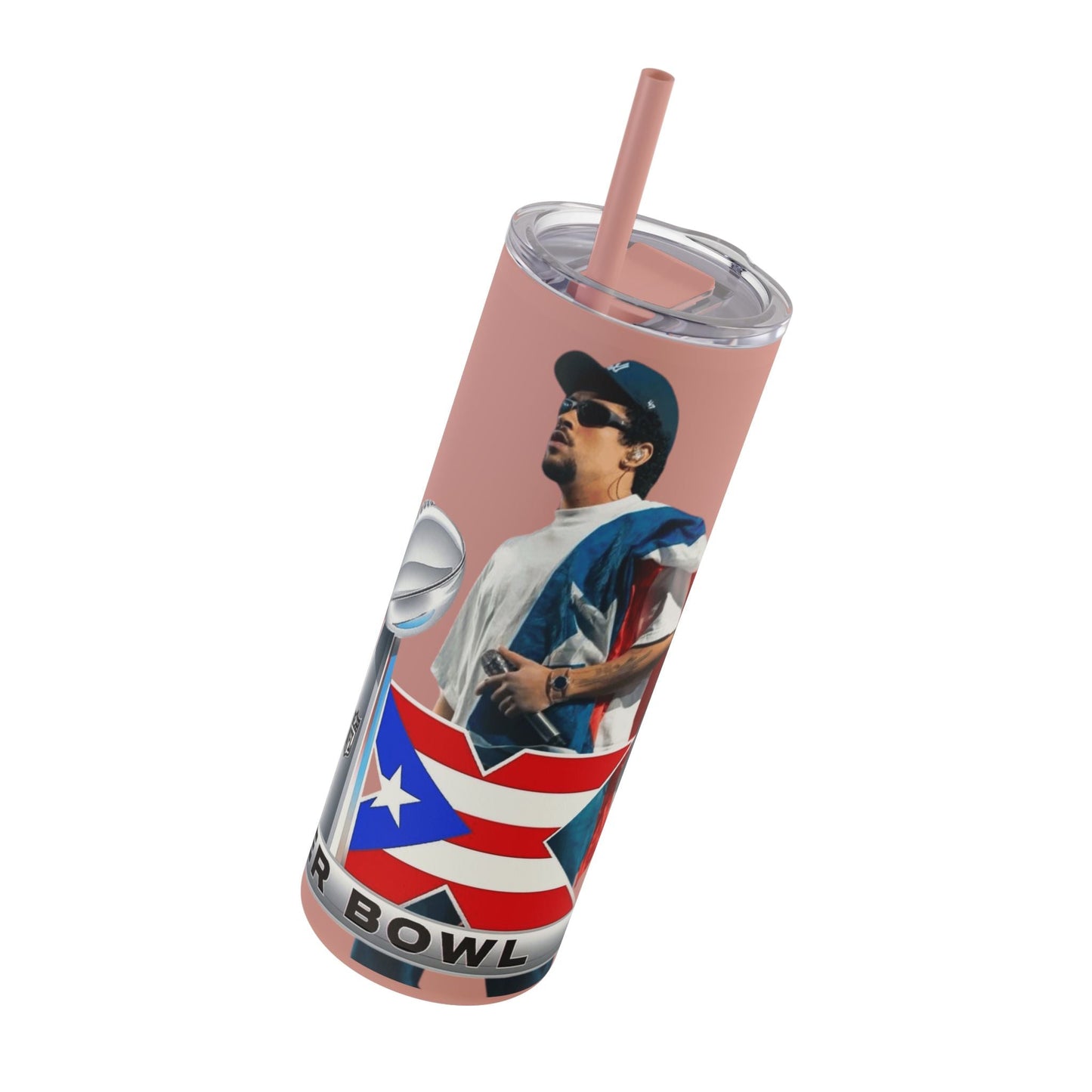 Puerto Rico Super Bowl - Themed Matte Tumbler, Sports Fan Mug, Gift for Football Lovers, Game Day Drinkware, Custom Tumbler - Metamorphosis Creations