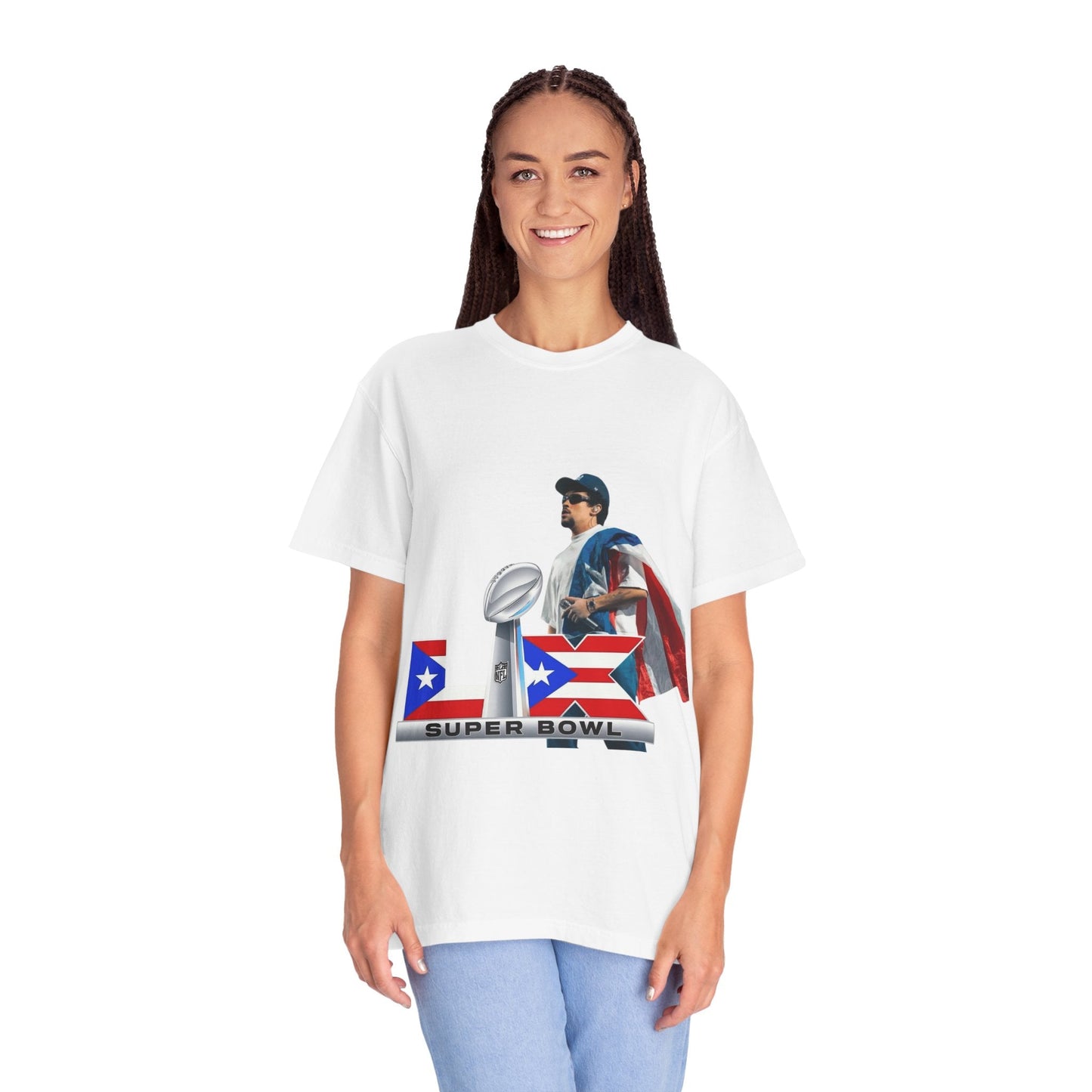 Puerto Rico Unisex Garment - Dyed T-Shirt, Football Fan Tee, Game Day Apparel, Sports Merchandise, Gifts for Men and Women - Metamorphosis Creations