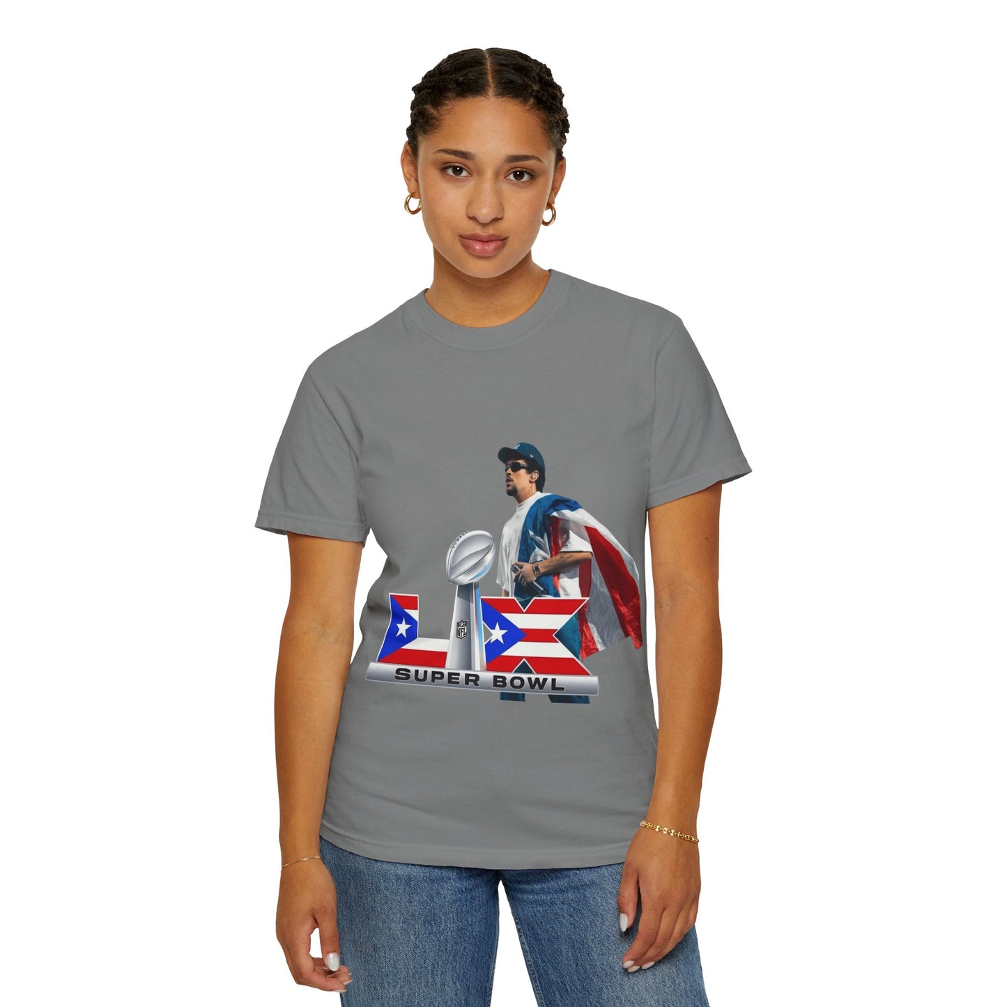 Puerto Rico Unisex Garment - Dyed T-Shirt, Football Fan Tee, Game Day Apparel, Sports Merchandise, Gifts for Men and Women - Metamorphosis Creations