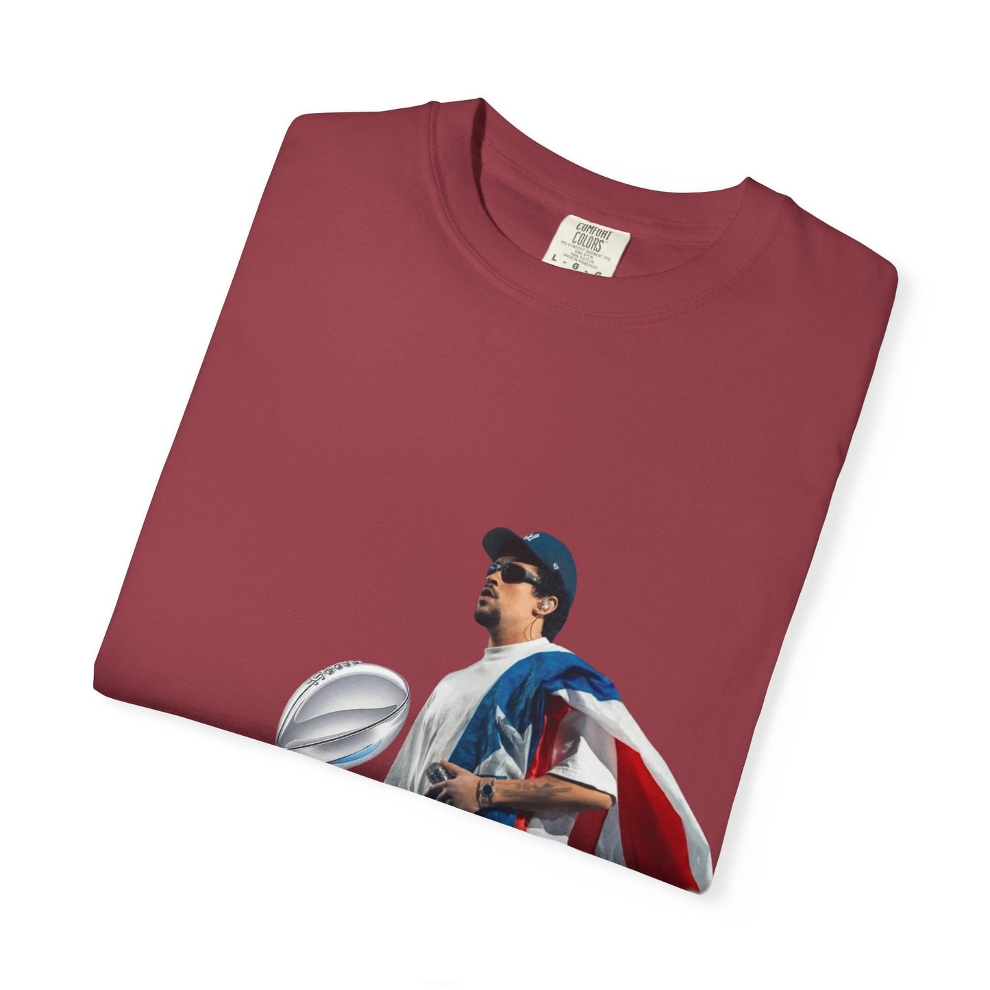 Puerto Rico Unisex Garment - Dyed T-Shirt, Football Fan Tee, Game Day Apparel, Sports Merchandise, Gifts for Men and Women - Metamorphosis Creations