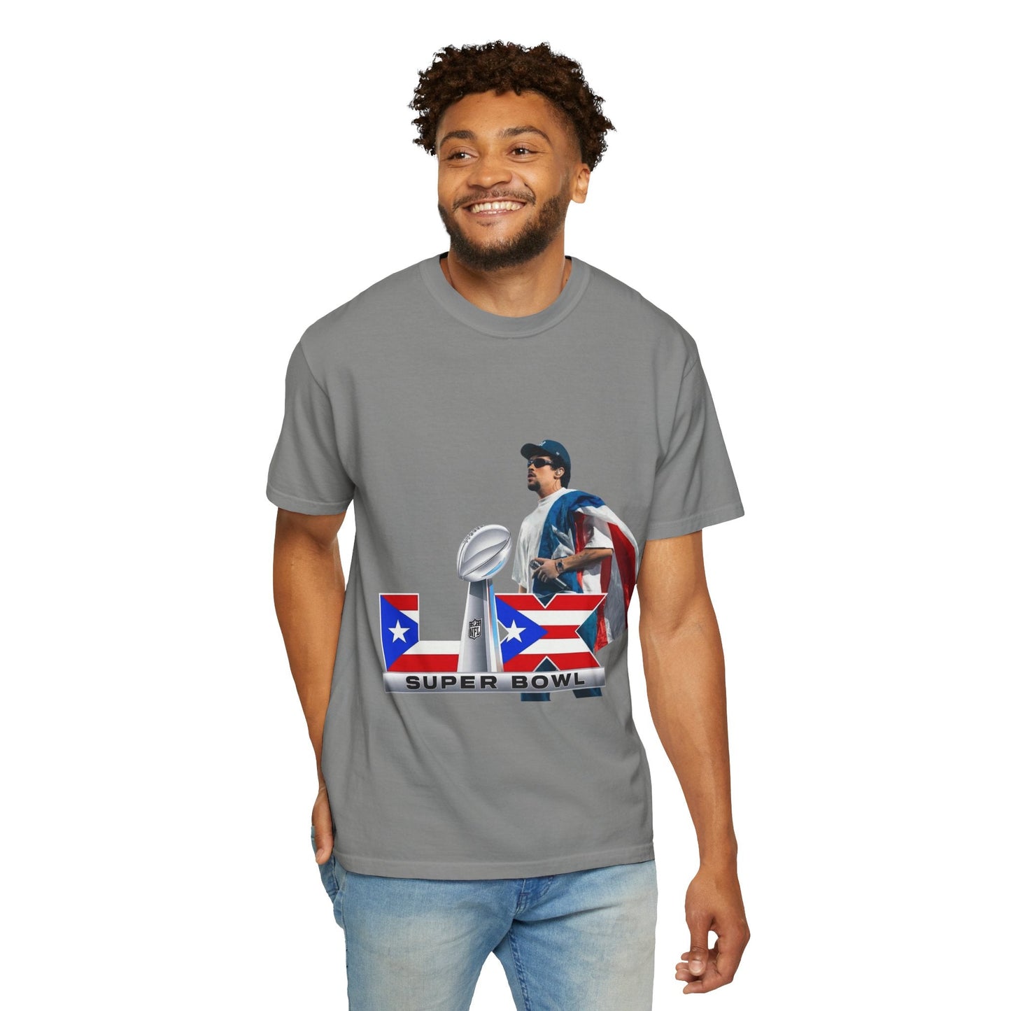 Puerto Rico Unisex Garment - Dyed T-Shirt, Football Fan Tee, Game Day Apparel, Sports Merchandise, Gifts for Men and Women - Metamorphosis Creations