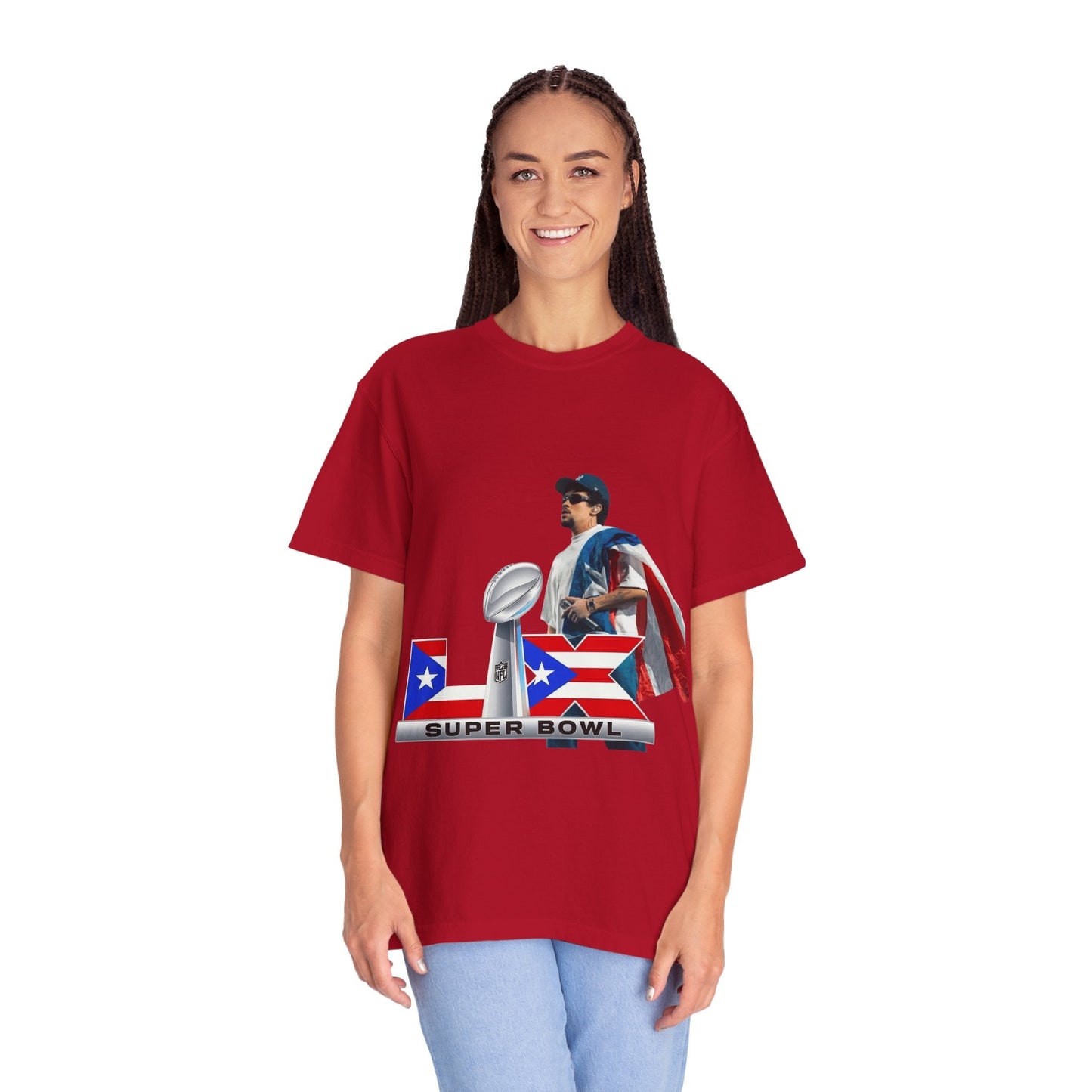 Puerto Rico Unisex Garment - Dyed T-Shirt, Football Fan Tee, Game Day Apparel, Sports Merchandise, Gifts for Men and Women - Metamorphosis Creations