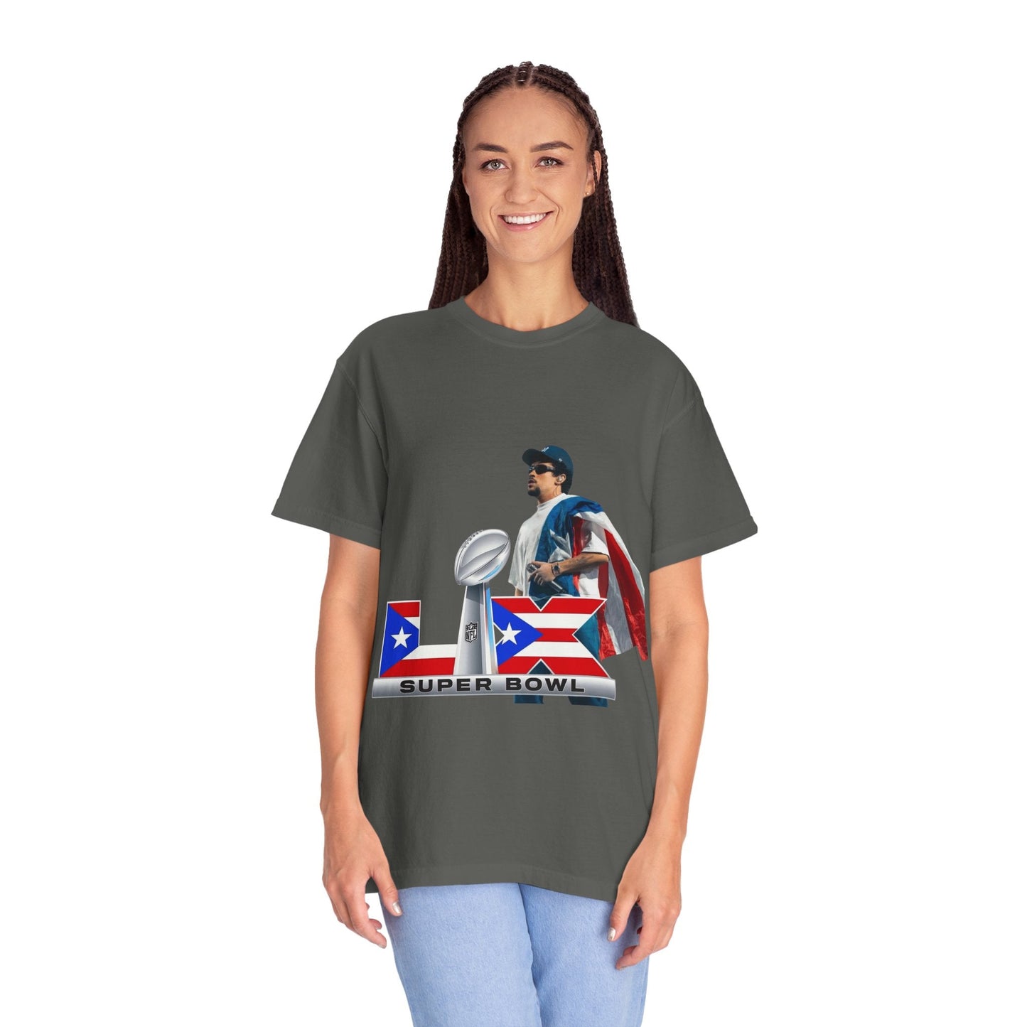 Puerto Rico Unisex Garment - Dyed T-Shirt, Football Fan Tee, Game Day Apparel, Sports Merchandise, Gifts for Men and Women - Metamorphosis Creations