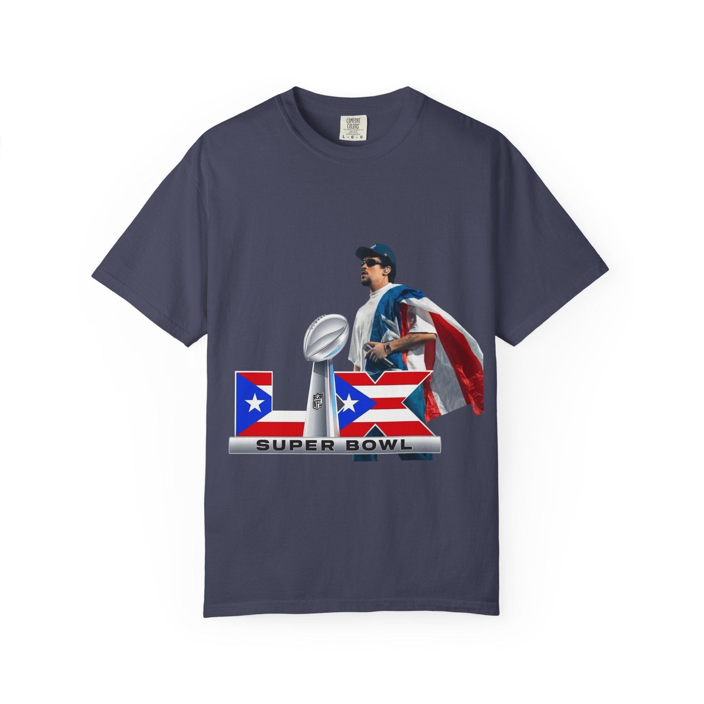 Puerto Rico Unisex Garment - Dyed T-Shirt, Football Fan Tee, Game Day Apparel, Sports Merchandise, Gifts for Men and Women - Metamorphosis Creations