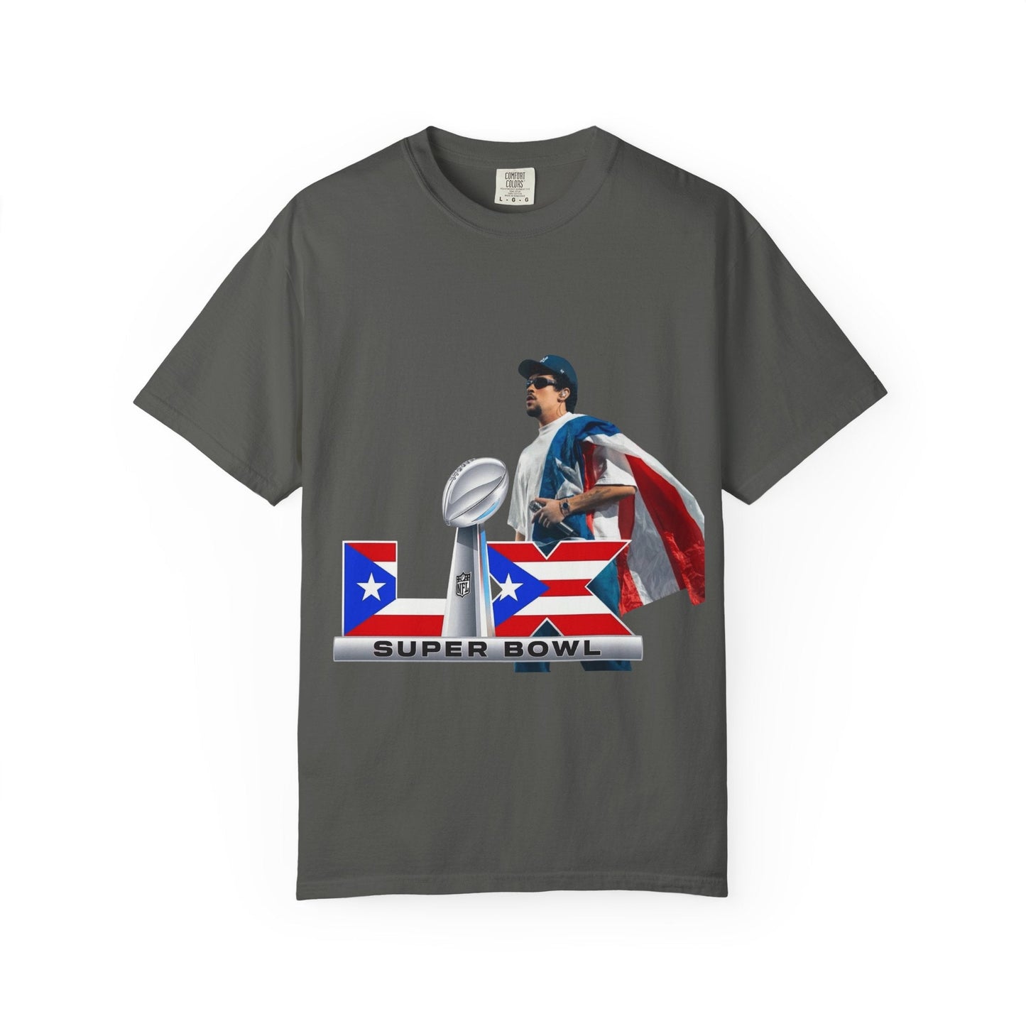 Puerto Rico Unisex Garment - Dyed T-Shirt, Football Fan Tee, Game Day Apparel, Sports Merchandise, Gifts for Men and Women - Metamorphosis Creations