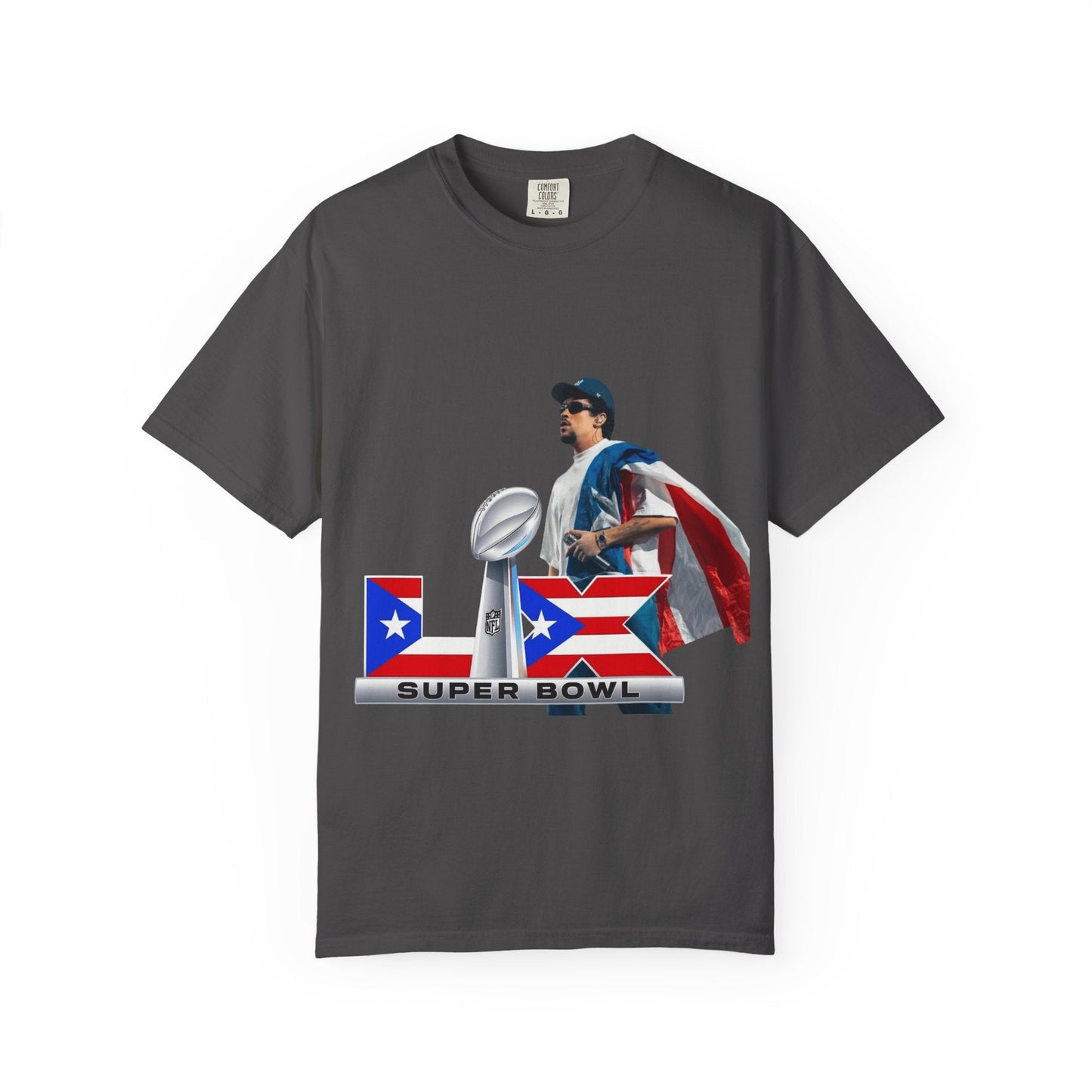 Puerto Rico Unisex Garment - Dyed T-Shirt, Football Fan Tee, Game Day Apparel, Sports Merchandise, Gifts for Men and Women - Metamorphosis Creations