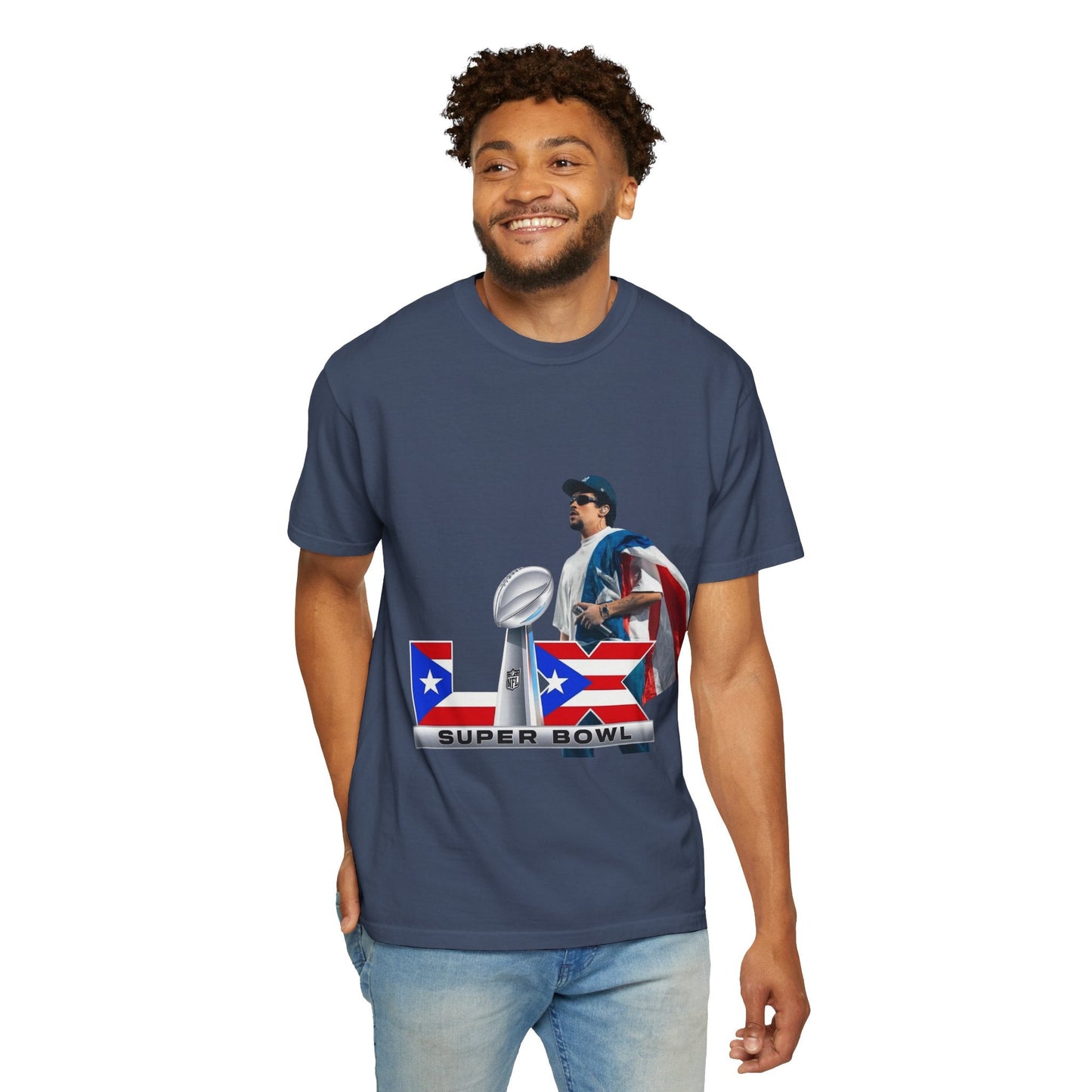 Puerto Rico Unisex Garment - Dyed T-Shirt, Football Fan Tee, Game Day Apparel, Sports Merchandise, Gifts for Men and Women - Metamorphosis Creations