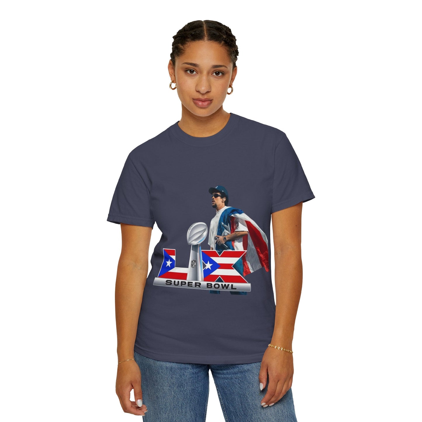 Puerto Rico Unisex Garment - Dyed T-Shirt, Football Fan Tee, Game Day Apparel, Sports Merchandise, Gifts for Men and Women - Metamorphosis Creations