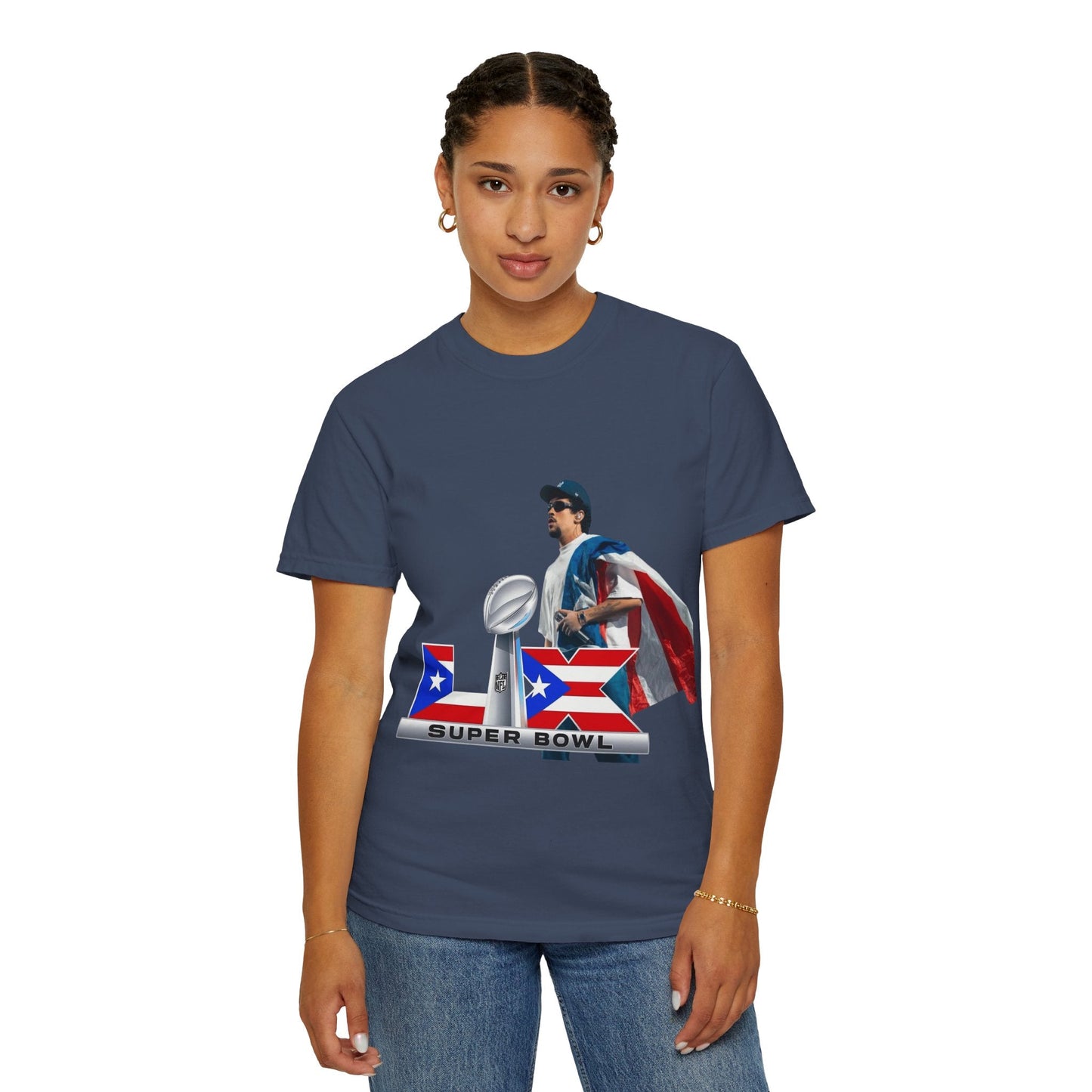 Puerto Rico Unisex Garment - Dyed T-Shirt, Football Fan Tee, Game Day Apparel, Sports Merchandise, Gifts for Men and Women - Metamorphosis Creations