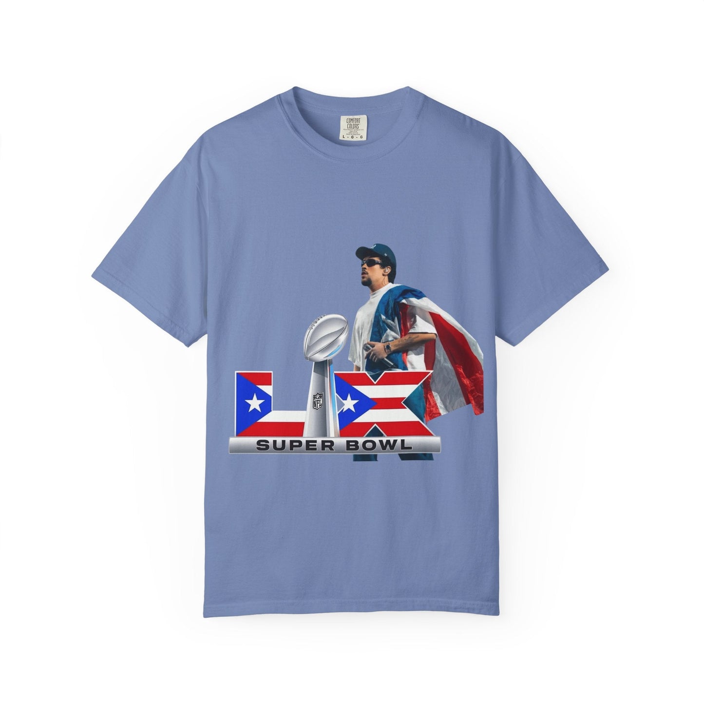Puerto Rico Unisex Garment - Dyed T-Shirt, Football Fan Tee, Game Day Apparel, Sports Merchandise, Gifts for Men and Women - Metamorphosis Creations