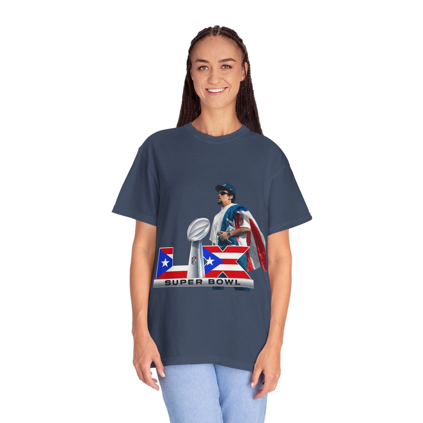 Puerto Rico Unisex Garment - Dyed T-Shirt, Football Fan Tee, Game Day Apparel, Sports Merchandise, Gifts for Men and Women - Metamorphosis Creations
