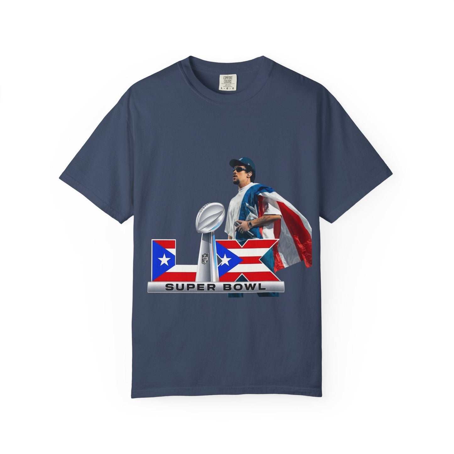Puerto Rico Unisex Garment - Dyed T-Shirt, Football Fan Tee, Game Day Apparel, Sports Merchandise, Gifts for Men and Women - Metamorphosis Creations