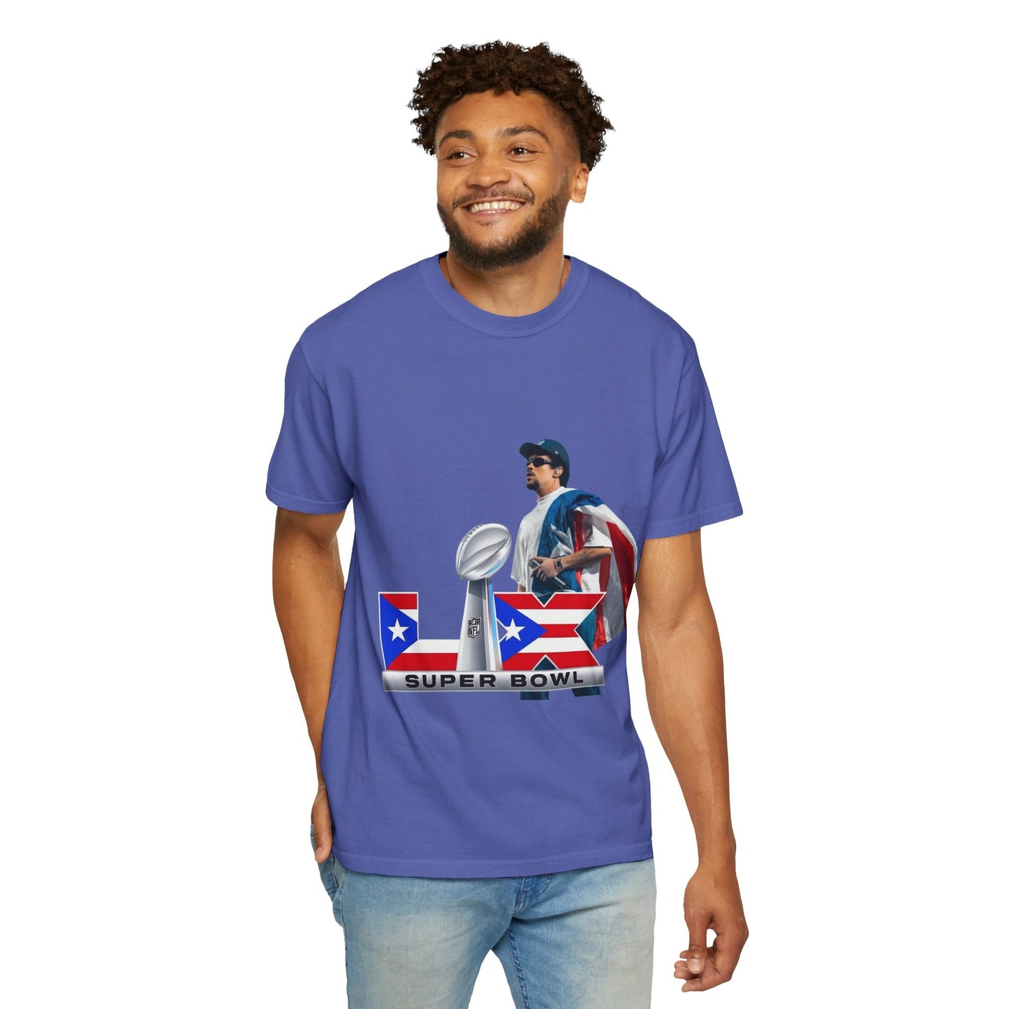 Puerto Rico Unisex Garment - Dyed T-Shirt, Football Fan Tee, Game Day Apparel, Sports Merchandise, Gifts for Men and Women - Metamorphosis Creations
