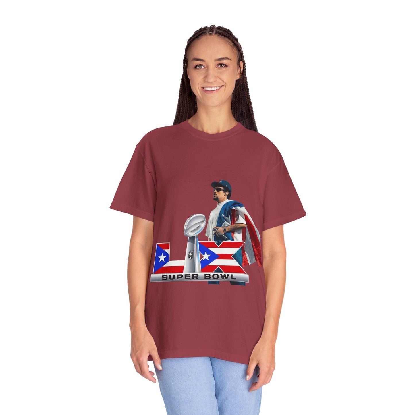 Puerto Rico Unisex Garment - Dyed T-Shirt, Football Fan Tee, Game Day Apparel, Sports Merchandise, Gifts for Men and Women - Metamorphosis Creations
