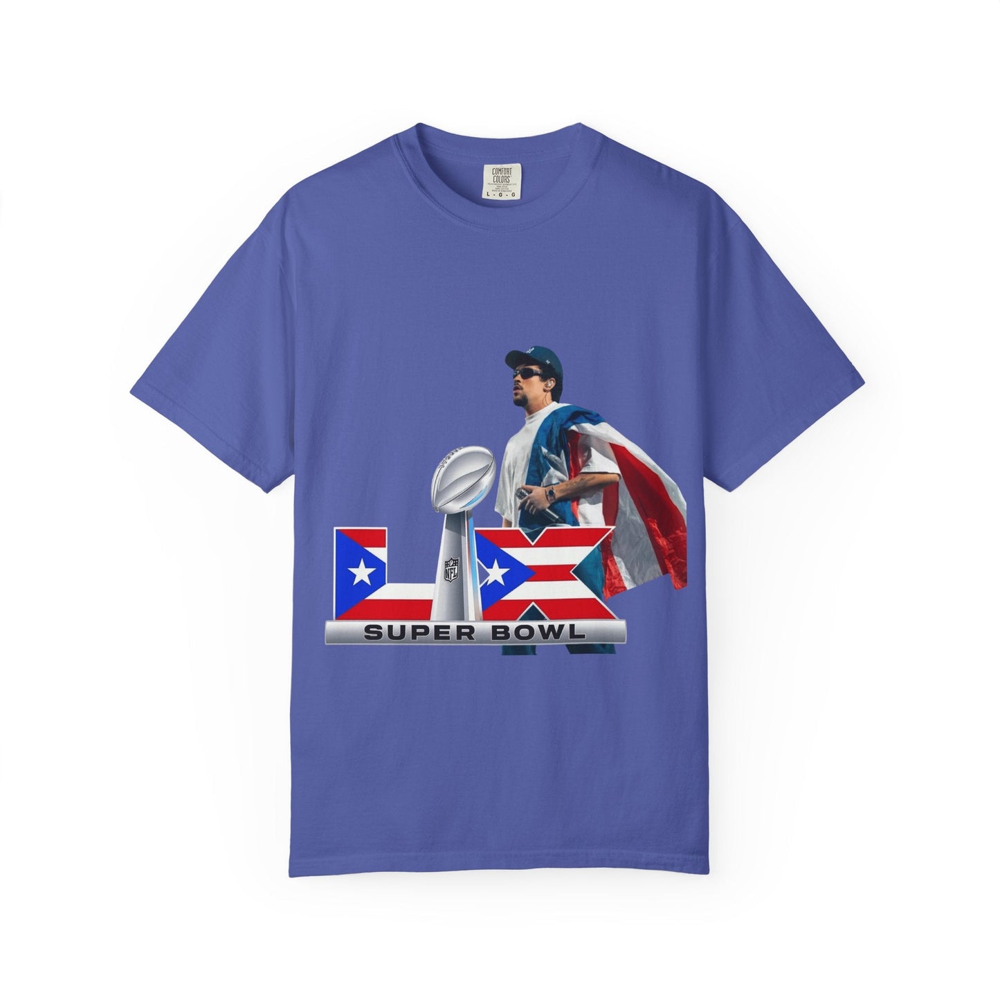 Puerto Rico Unisex Garment - Dyed T-Shirt, Football Fan Tee, Game Day Apparel, Sports Merchandise, Gifts for Men and Women - Metamorphosis Creations