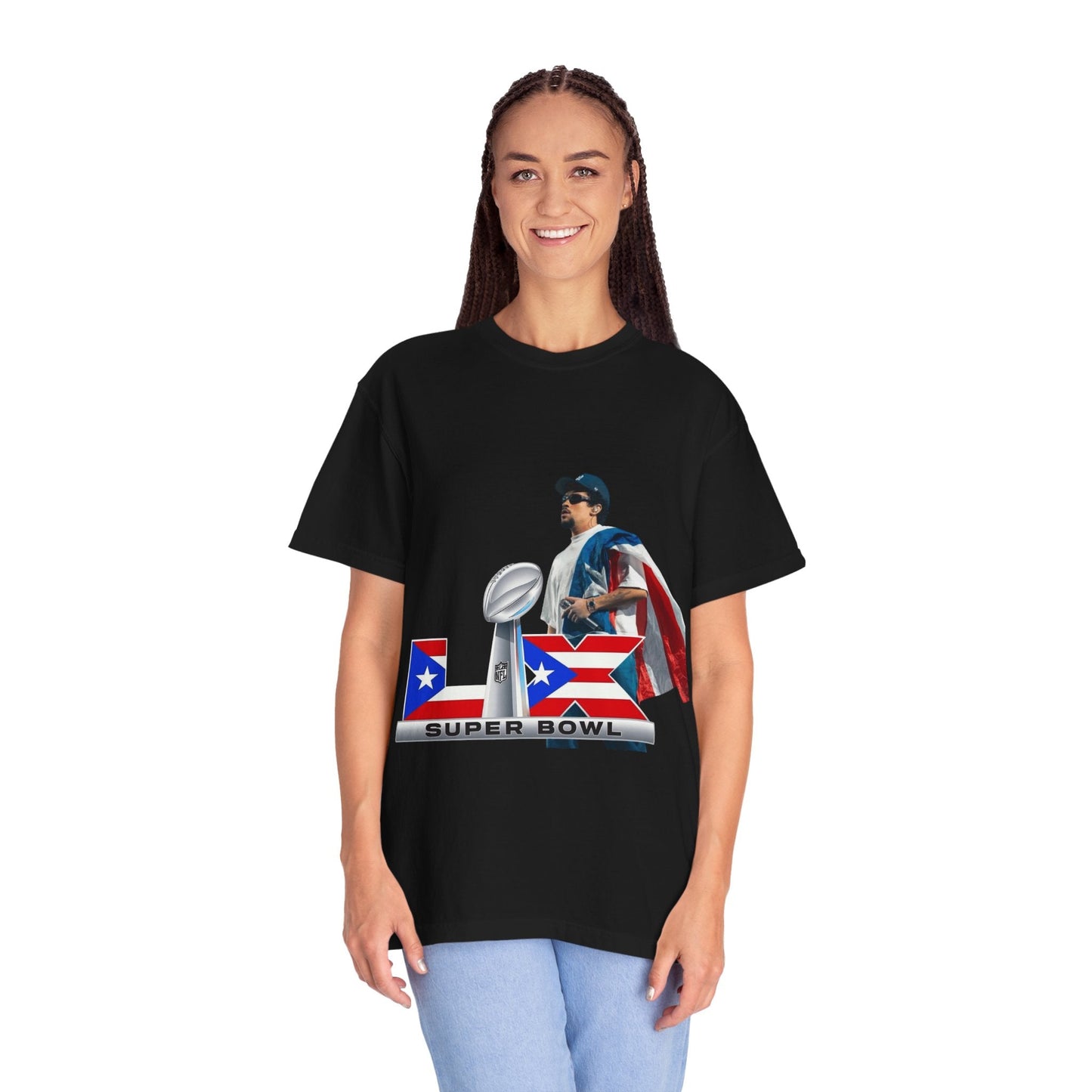 Puerto Rico Unisex Garment - Dyed T-Shirt, Football Fan Tee, Game Day Apparel, Sports Merchandise, Gifts for Men and Women - Metamorphosis Creations