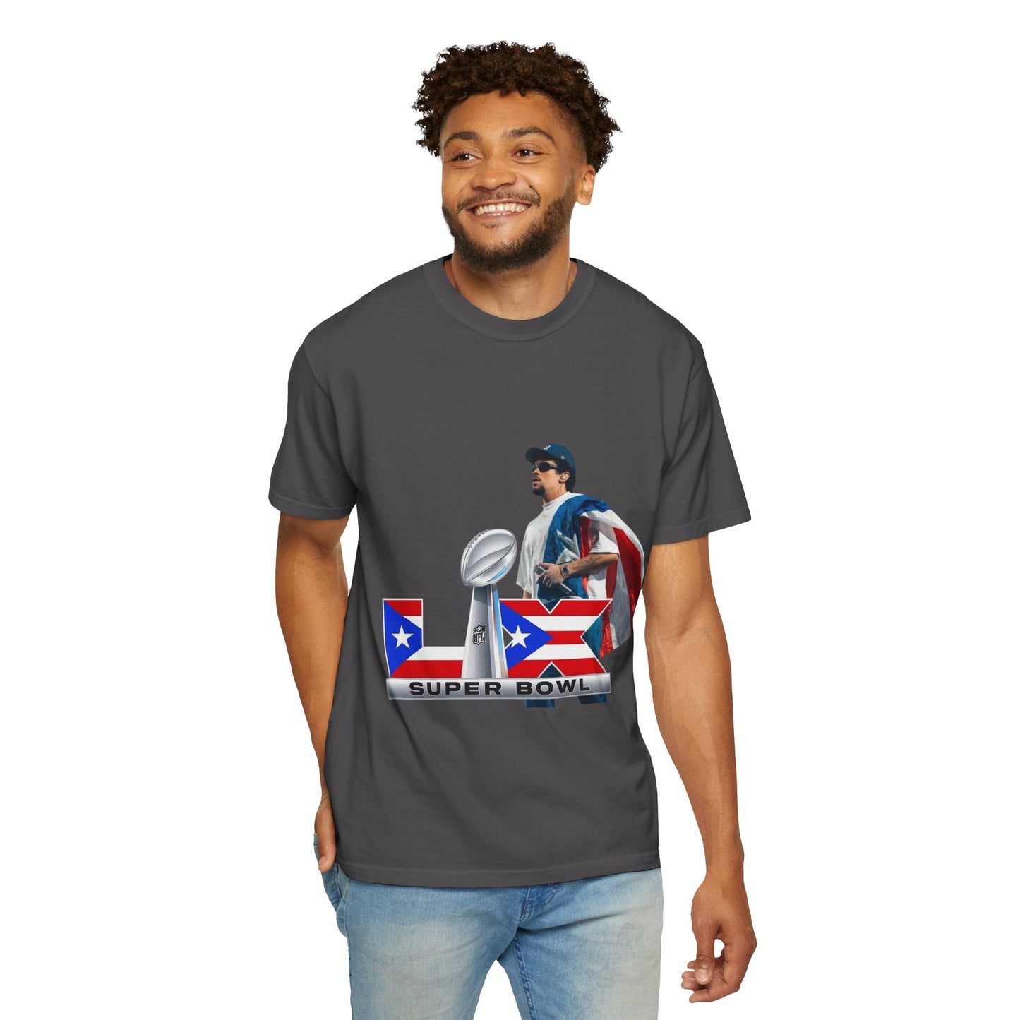 Puerto Rico Unisex Garment - Dyed T-Shirt, Football Fan Tee, Game Day Apparel, Sports Merchandise, Gifts for Men and Women - Metamorphosis Creations
