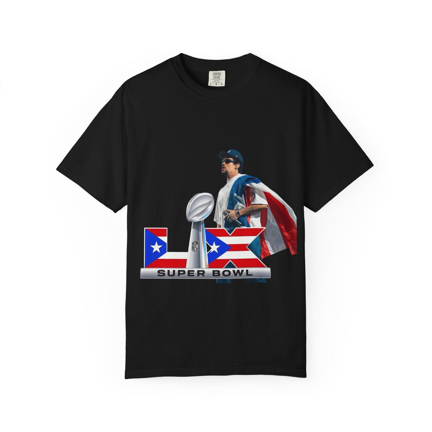 Puerto Rico Unisex Garment - Dyed T-Shirt, Football Fan Tee, Game Day Apparel, Sports Merchandise, Gifts for Men and Women - Metamorphosis Creations