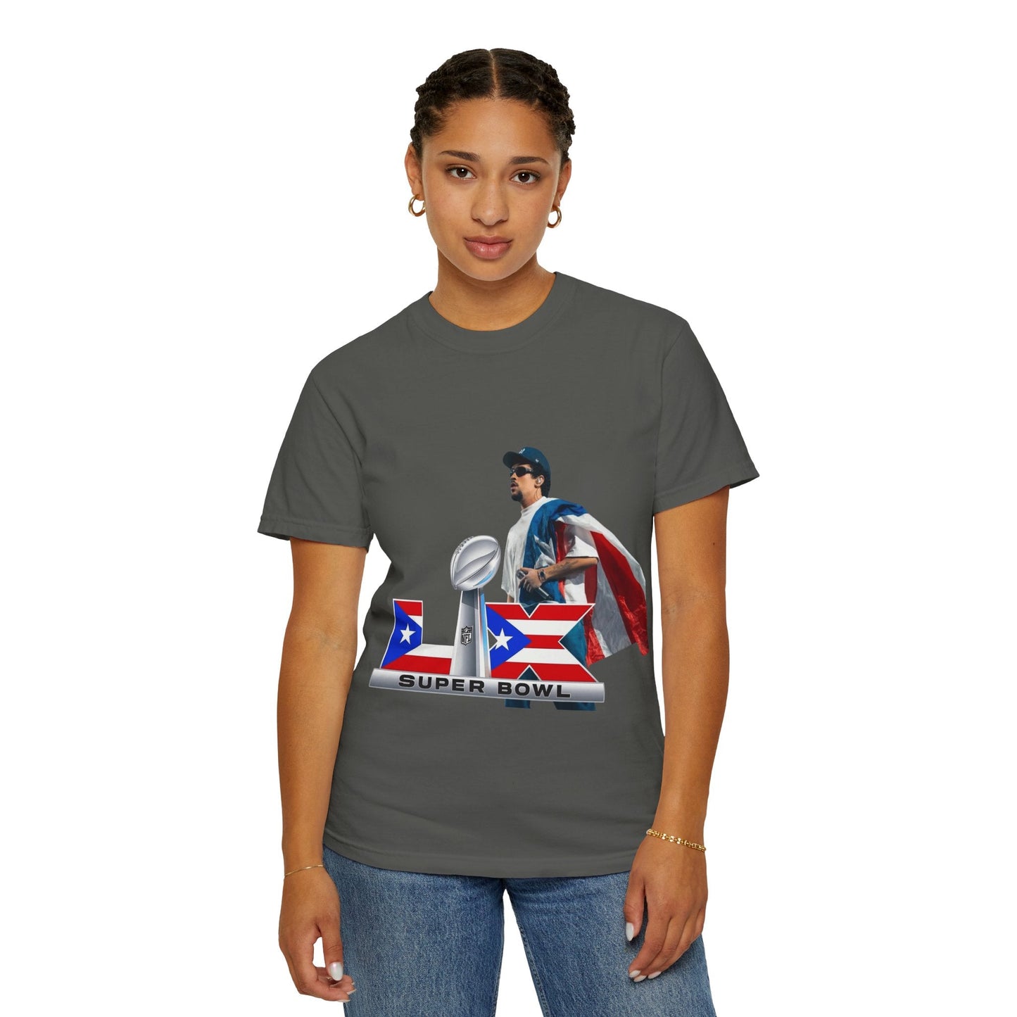 Puerto Rico Unisex Garment - Dyed T-Shirt, Football Fan Tee, Game Day Apparel, Sports Merchandise, Gifts for Men and Women - Metamorphosis Creations