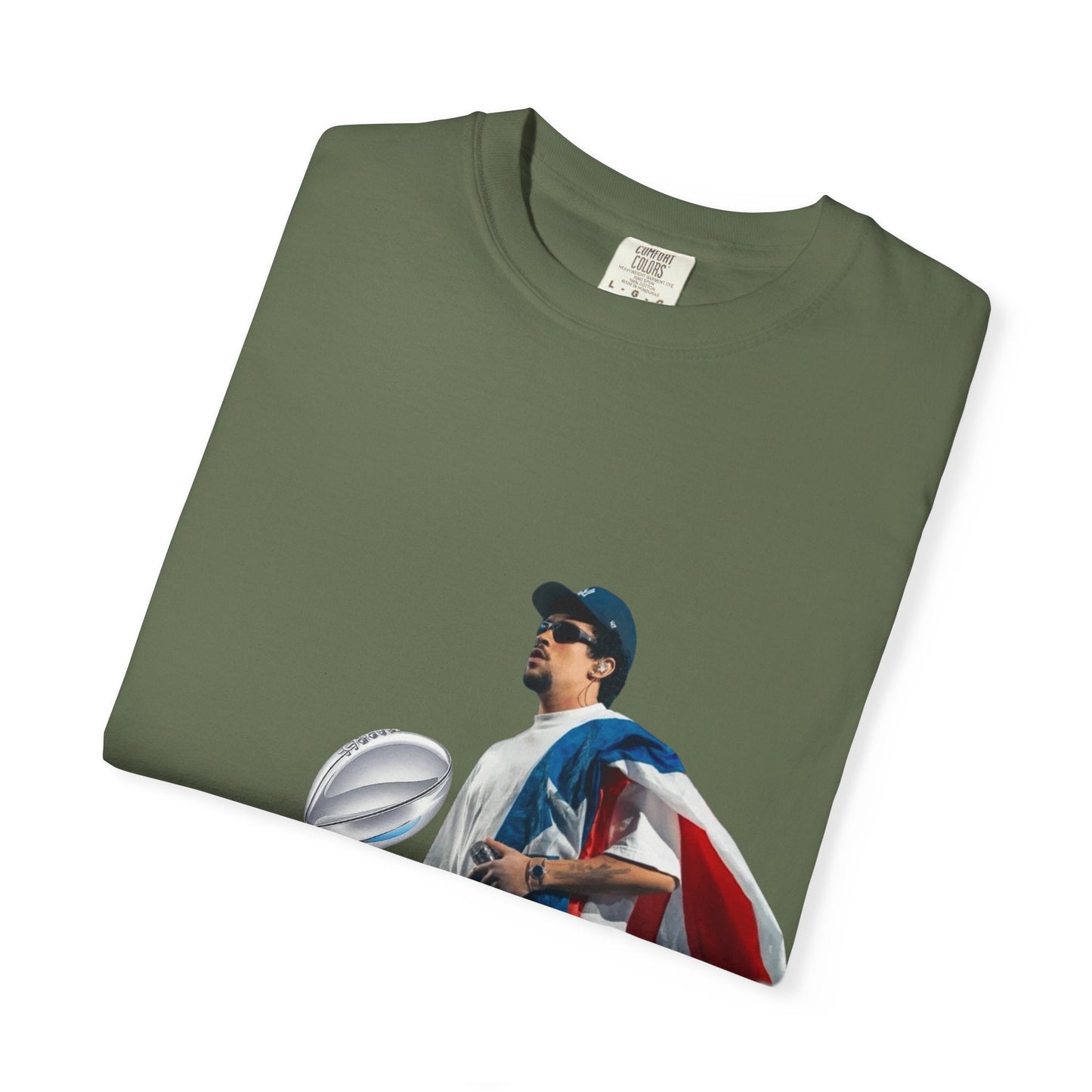 Puerto Rico Unisex Garment - Dyed T-Shirt, Football Fan Tee, Game Day Apparel, Sports Merchandise, Gifts for Men and Women - Metamorphosis Creations
