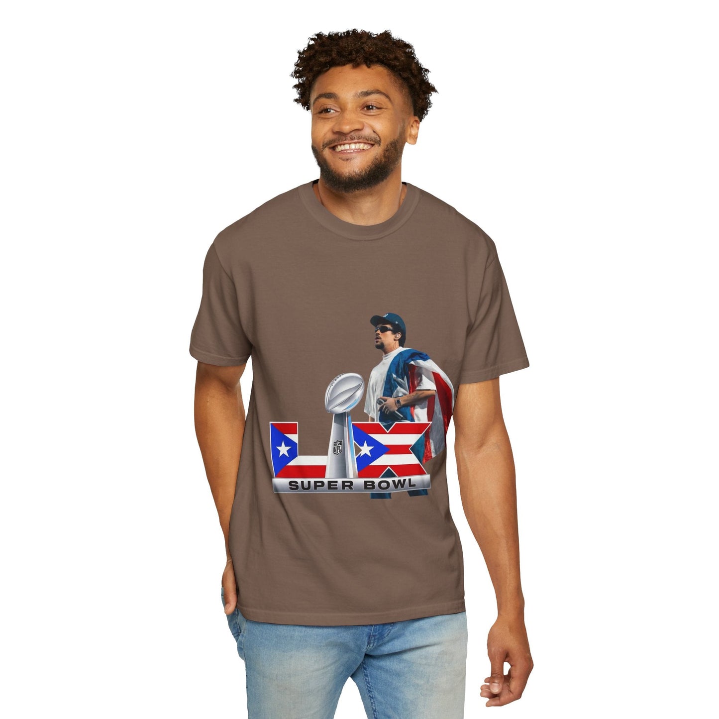 Puerto Rico Unisex Garment - Dyed T-Shirt, Football Fan Tee, Game Day Apparel, Sports Merchandise, Gifts for Men and Women - Metamorphosis Creations