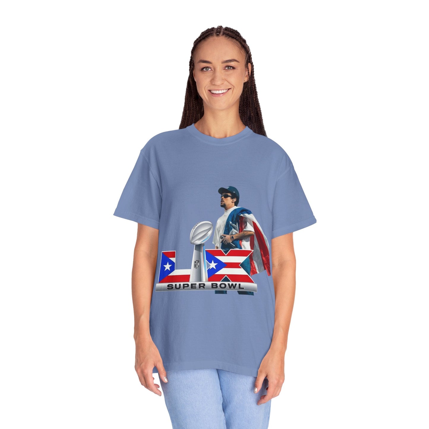 Puerto Rico Unisex Garment - Dyed T-Shirt, Football Fan Tee, Game Day Apparel, Sports Merchandise, Gifts for Men and Women - Metamorphosis Creations