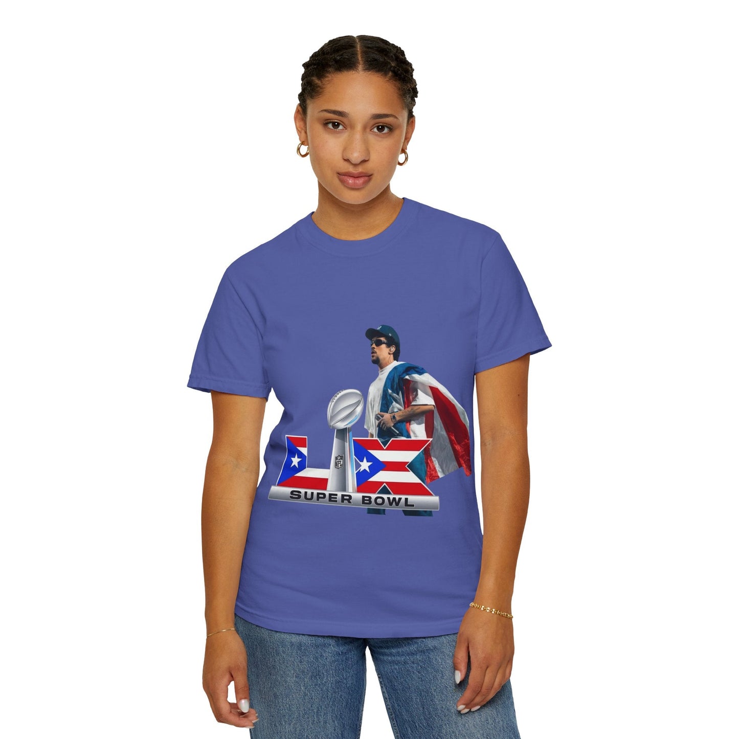 Puerto Rico Unisex Garment - Dyed T-Shirt, Football Fan Tee, Game Day Apparel, Sports Merchandise, Gifts for Men and Women - Metamorphosis Creations