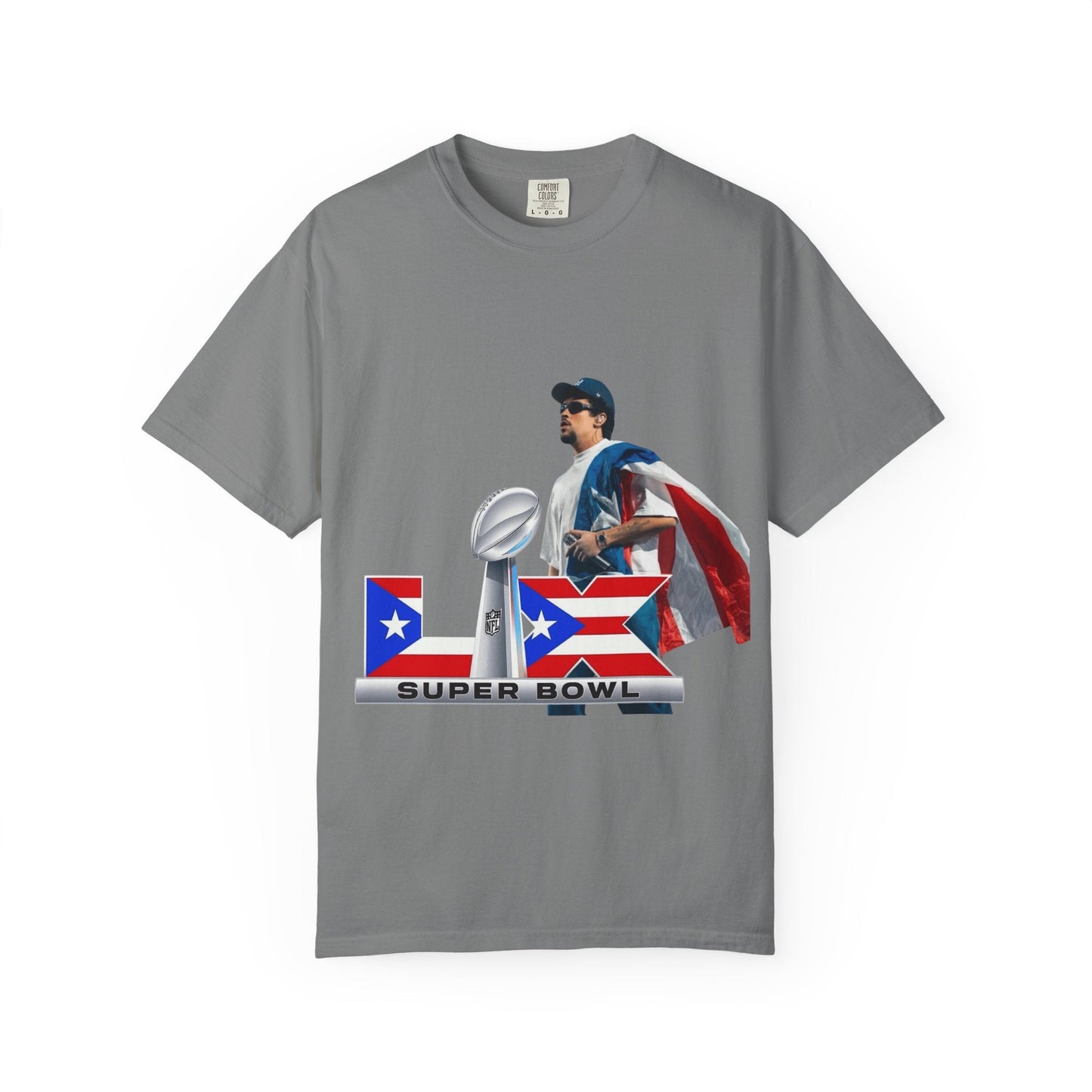 Puerto Rico Unisex Garment - Dyed T-Shirt, Football Fan Tee, Game Day Apparel, Sports Merchandise, Gifts for Men and Women - Metamorphosis Creations