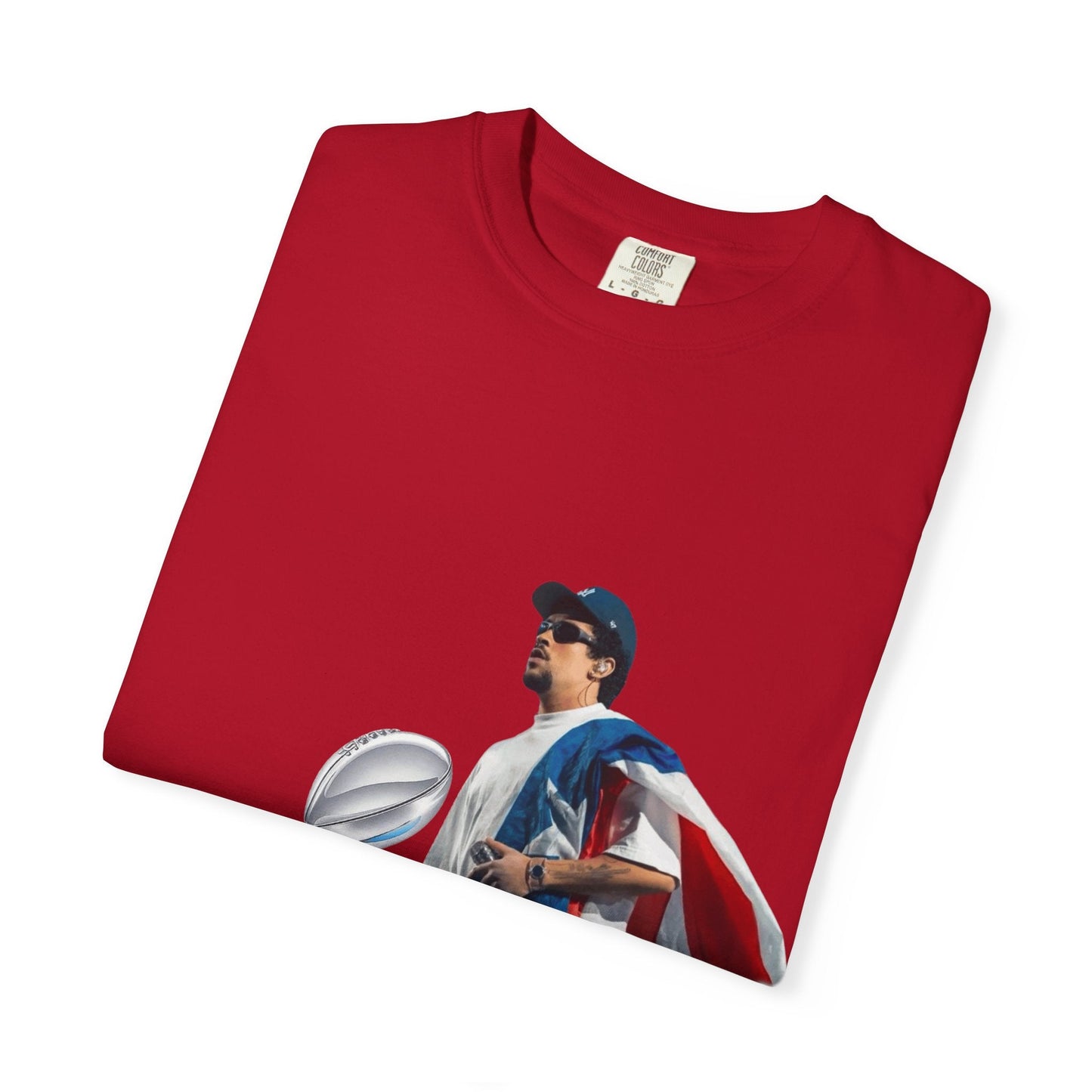 Puerto Rico Unisex Garment - Dyed T-Shirt, Football Fan Tee, Game Day Apparel, Sports Merchandise, Gifts for Men and Women - Metamorphosis Creations