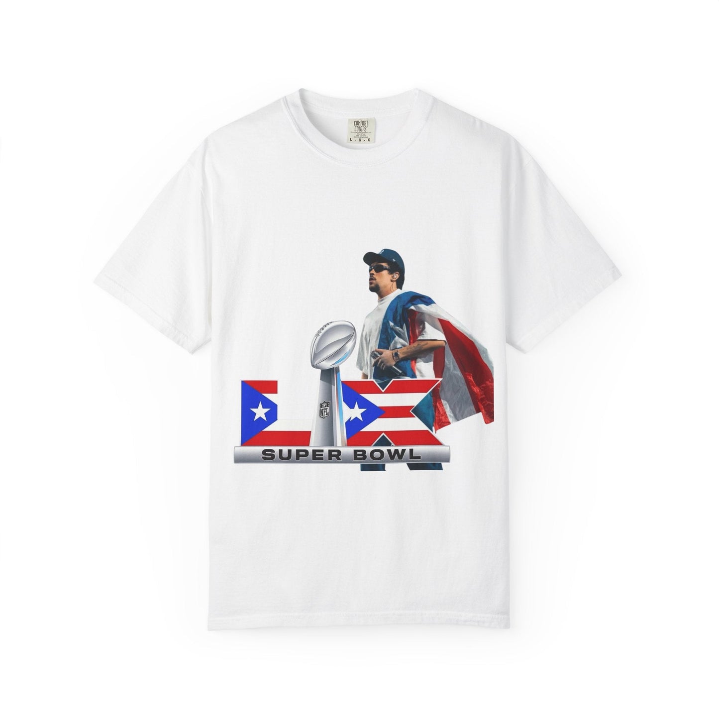Puerto Rico Unisex Garment - Dyed T-Shirt, Football Fan Tee, Game Day Apparel, Sports Merchandise, Gifts for Men and Women - Metamorphosis Creations