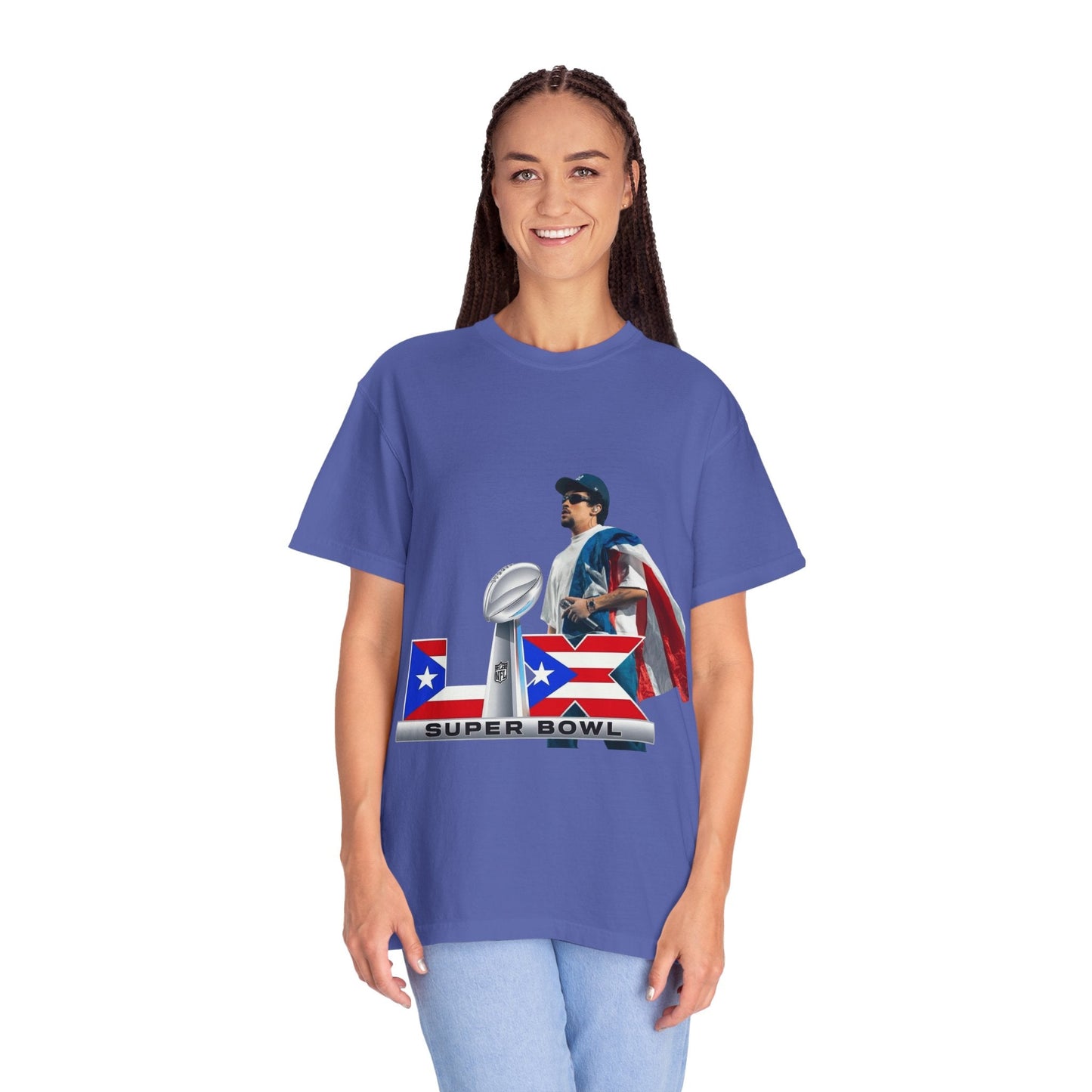 Puerto Rico Unisex Garment - Dyed T-Shirt, Football Fan Tee, Game Day Apparel, Sports Merchandise, Gifts for Men and Women - Metamorphosis Creations