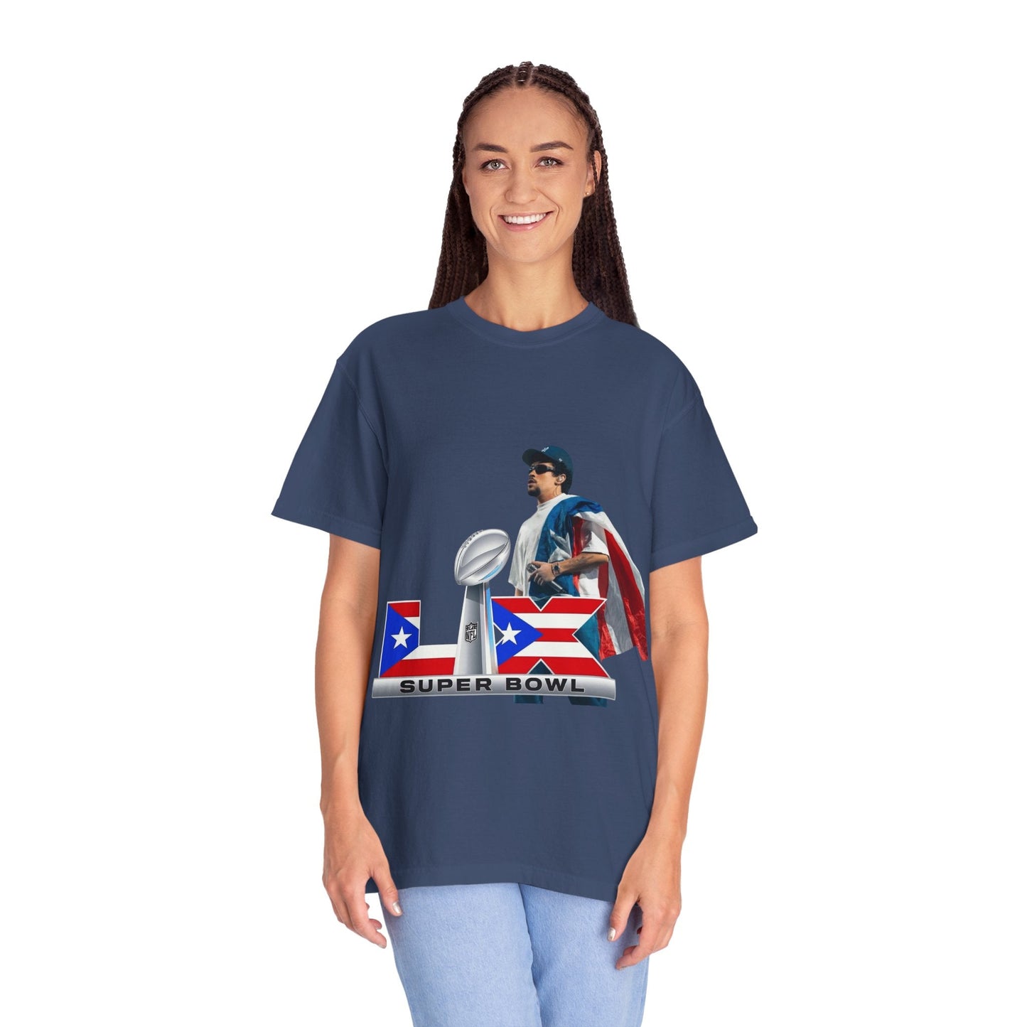Puerto Rico Unisex Garment - Dyed T-Shirt, Football Fan Tee, Game Day Apparel, Sports Merchandise, Gifts for Men and Women - Metamorphosis Creations