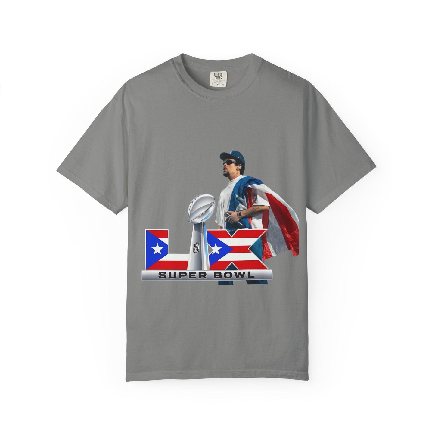 Puerto Rico Unisex Garment - Dyed T-Shirt, Football Fan Tee, Game Day Apparel, Sports Merchandise, Gifts for Men and Women - Metamorphosis Creations