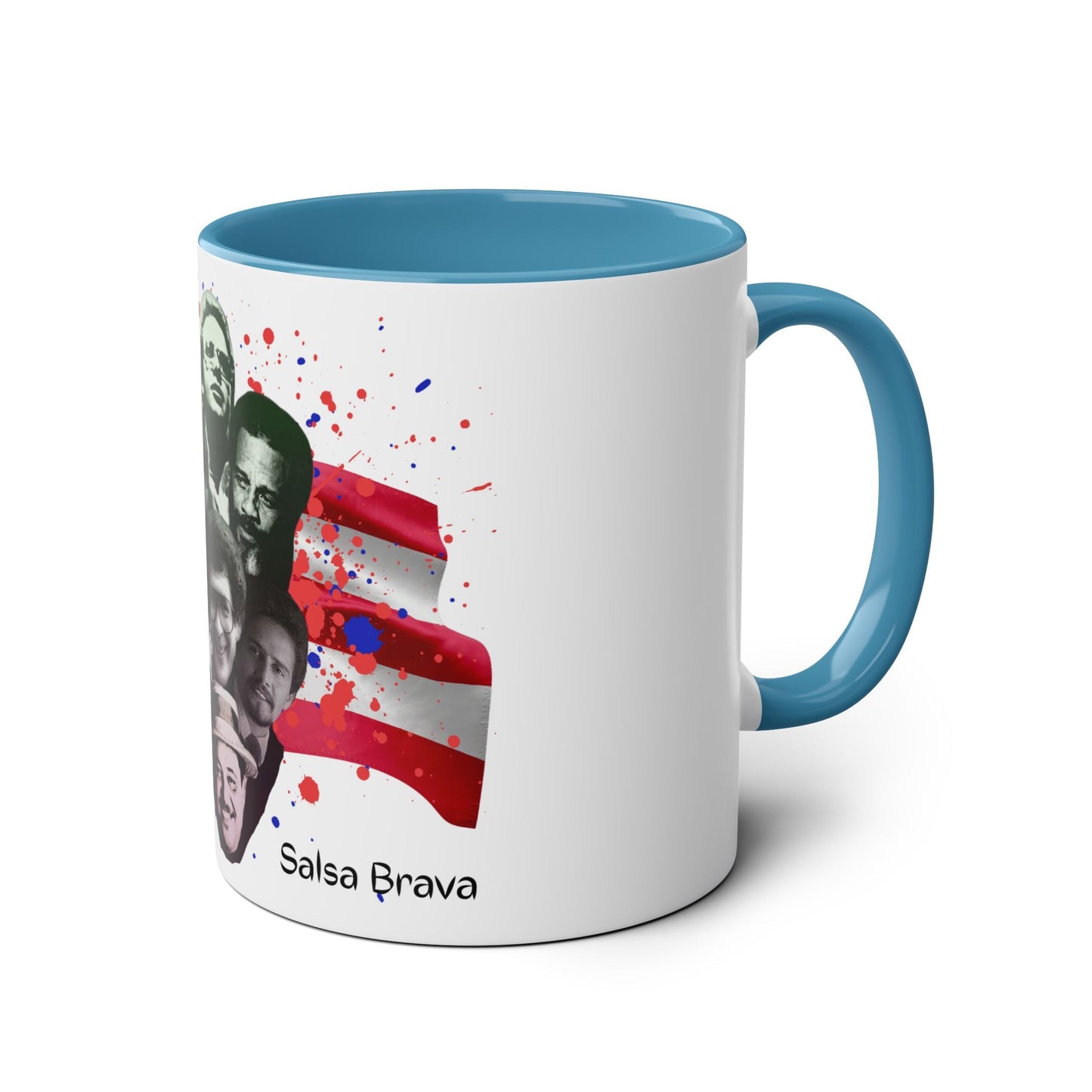 Salsa Inspired Two - Tone Coffee Mug, 11oz, Cuban Culture Mug, Gift for Music Lovers, Colorful Cafe Mug, Party Drinkware - Metamorphosis Creations