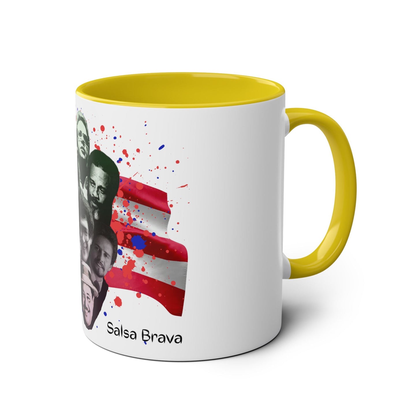 Salsa Inspired Two - Tone Coffee Mug, 11oz, Cuban Culture Mug, Gift for Music Lovers, Colorful Cafe Mug, Party Drinkware - Metamorphosis Creations