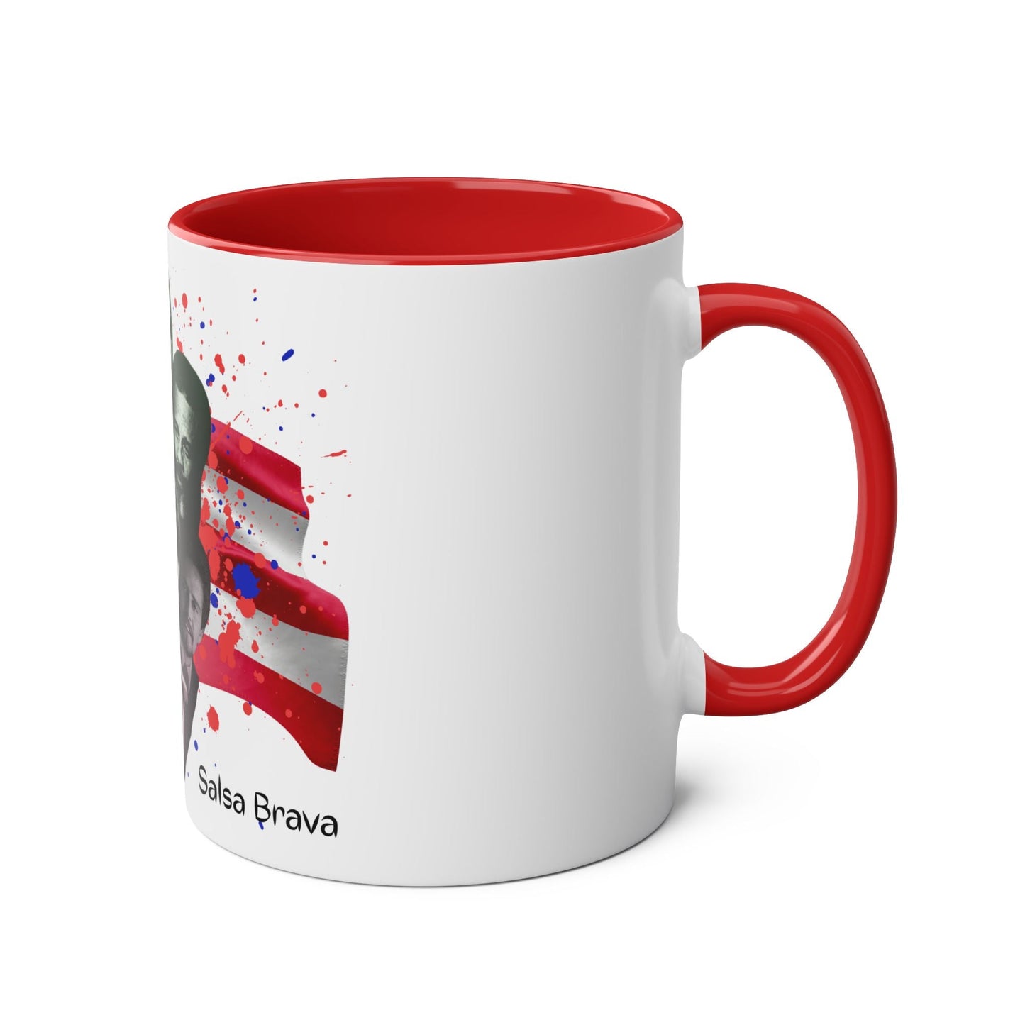 Salsa Inspired Two - Tone Coffee Mug, 11oz, Cuban Culture Mug, Gift for Music Lovers, Colorful Cafe Mug, Party Drinkware - Metamorphosis Creations