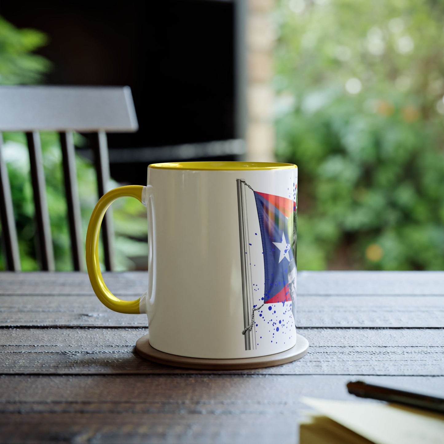 Salsa Inspired Two - Tone Coffee Mug, 11oz, Cuban Culture Mug, Gift for Music Lovers, Colorful Cafe Mug, Party Drinkware - Metamorphosis Creations