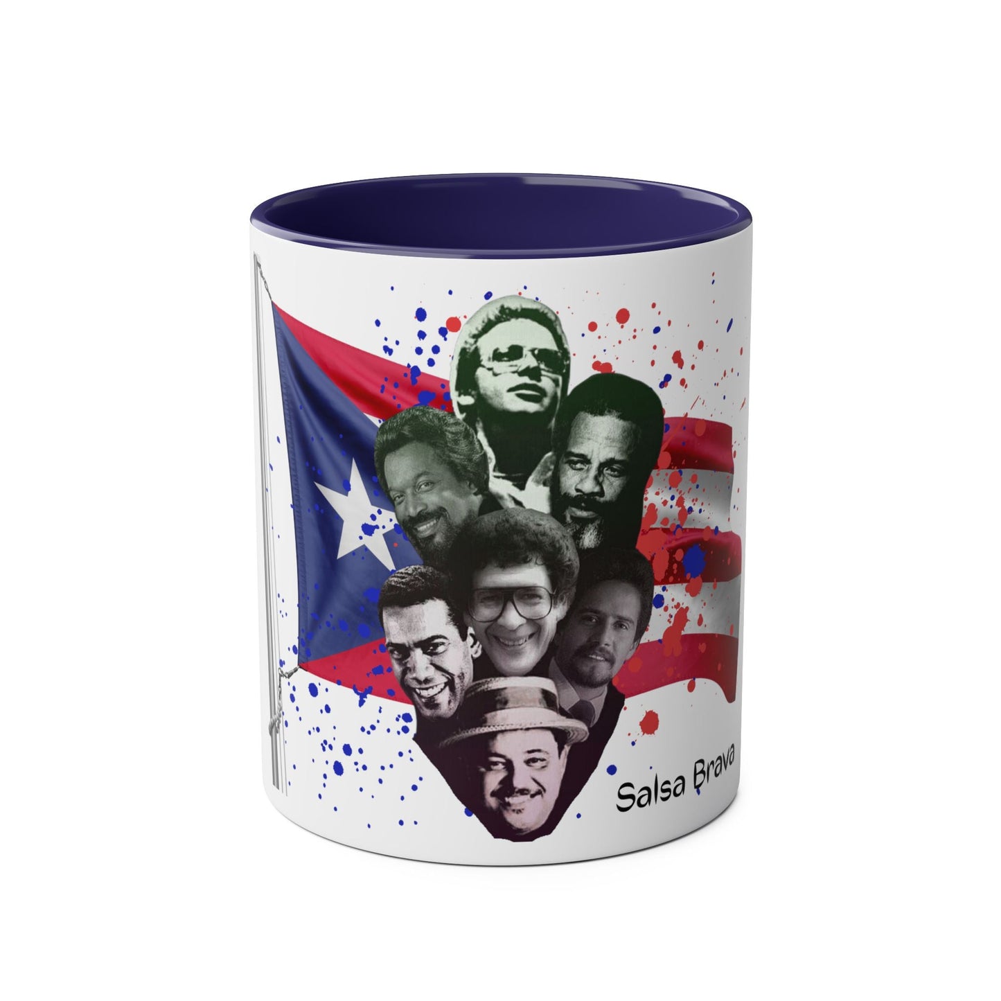 Salsa Inspired Two - Tone Coffee Mug, 11oz, Cuban Culture Mug, Gift for Music Lovers, Colorful Cafe Mug, Party Drinkware - Metamorphosis Creations