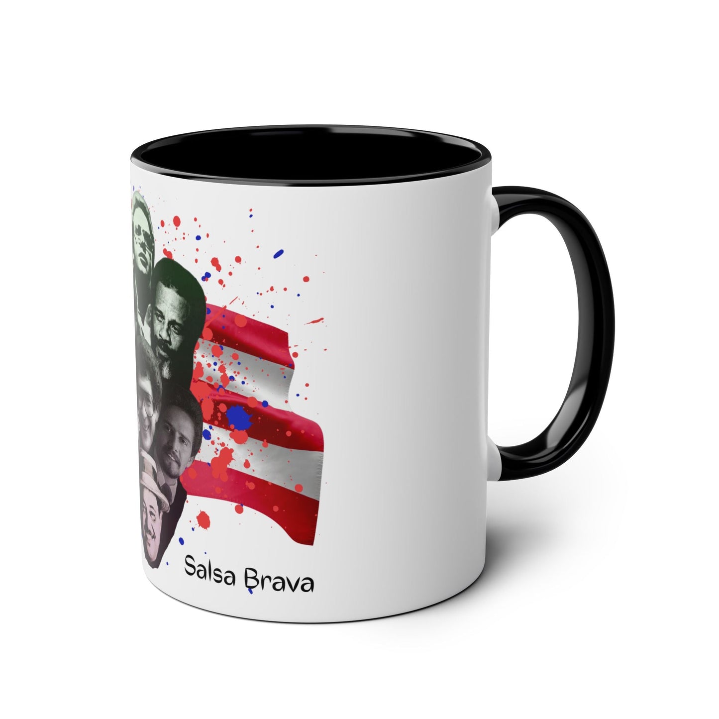 Salsa Inspired Two - Tone Coffee Mug, 11oz, Cuban Culture Mug, Gift for Music Lovers, Colorful Cafe Mug, Party Drinkware - Metamorphosis Creations