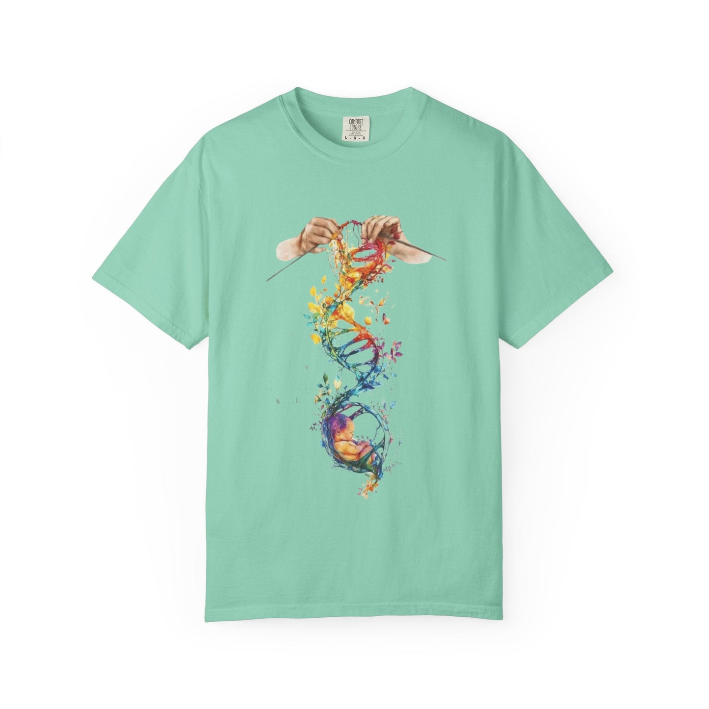 👚 Soft. Stylish. Mom - approved. Order now and gift her something she'll actually wear! Colorful DNA Art Unisex T-shirt, Science Tee, Creative Garment, Gift for Scientists, - Metamorphosis Creations
