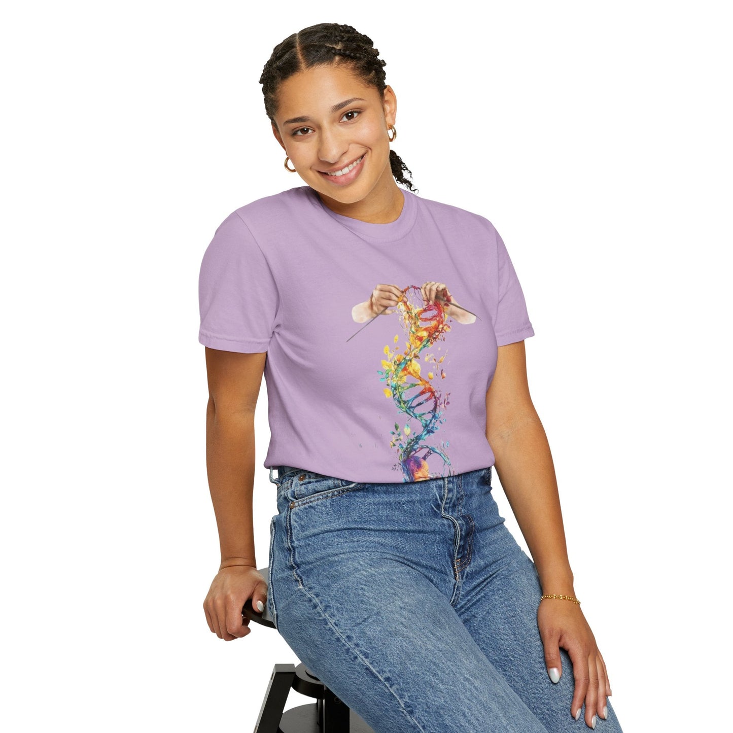 👚 Soft. Stylish. Mom - approved. Order now and gift her something she'll actually wear! Colorful DNA Art Unisex T-shirt, Science Tee, Creative Garment, Gift for Scientists, - Metamorphosis Creations