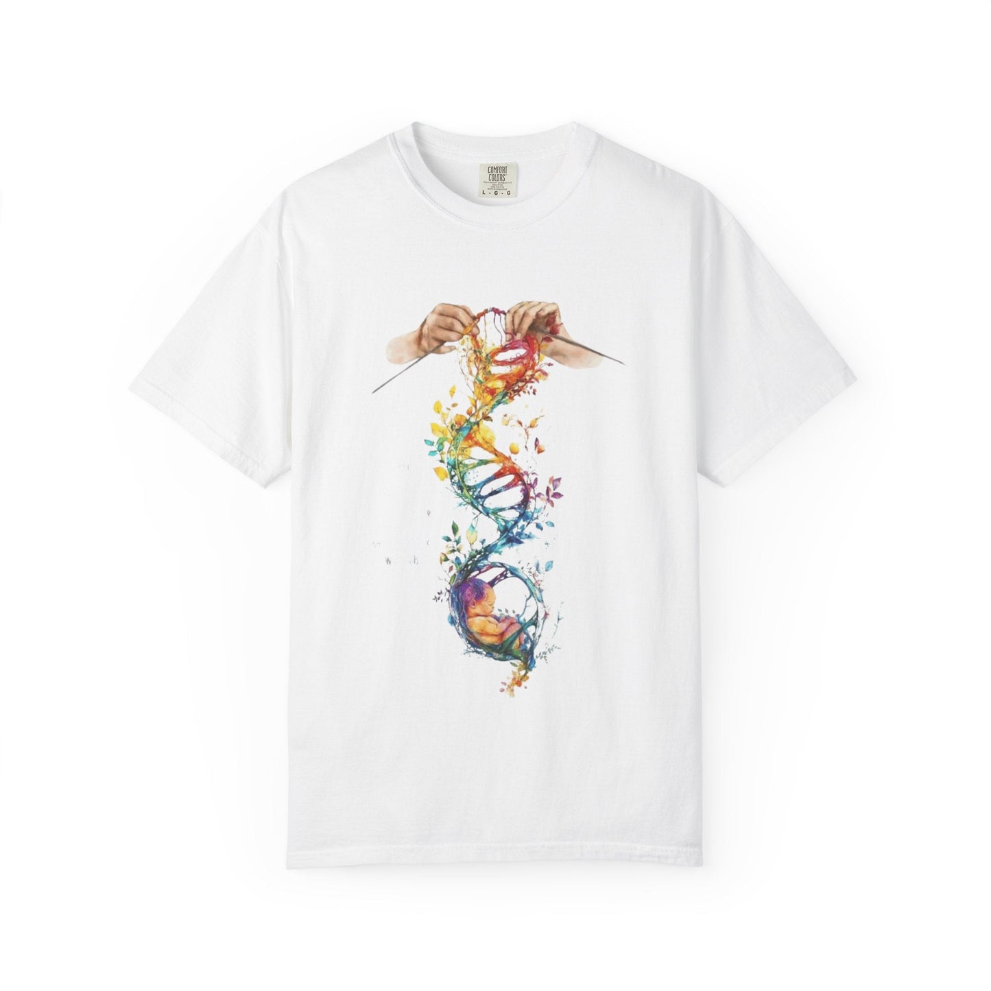 👚 Soft. Stylish. Mom - approved. Order now and gift her something she'll actually wear! Colorful DNA Art Unisex T-shirt, Science Tee, Creative Garment, Gift for Scientists, - Metamorphosis Creations