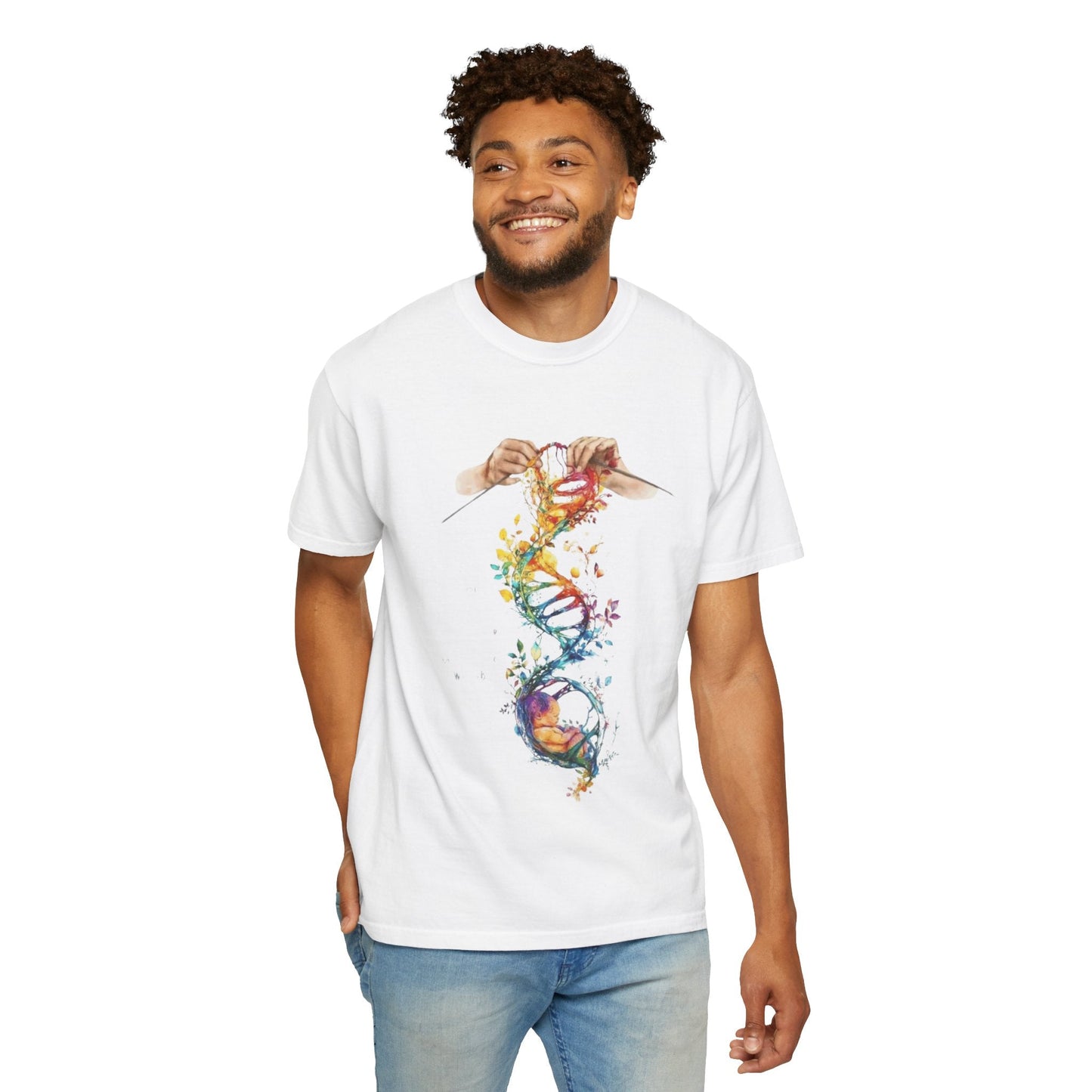 👚 Soft. Stylish. Mom - approved. Order now and gift her something she'll actually wear! Colorful DNA Art Unisex T-shirt, Science Tee, Creative Garment, Gift for Scientists, - Metamorphosis Creations