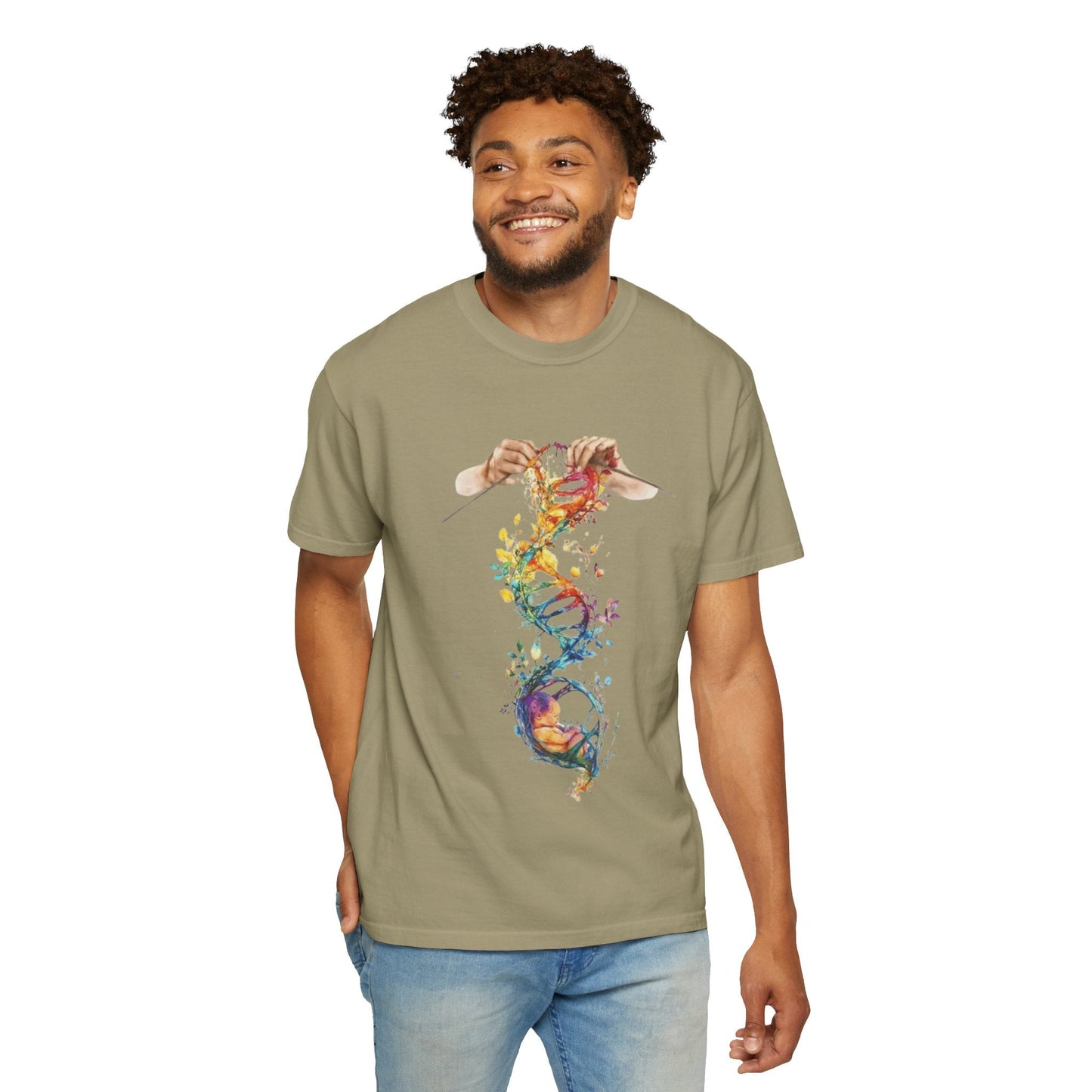 👚 Soft. Stylish. Mom - approved. Order now and gift her something she'll actually wear! Colorful DNA Art Unisex T-shirt, Science Tee, Creative Garment, Gift for Scientists, - Metamorphosis Creations