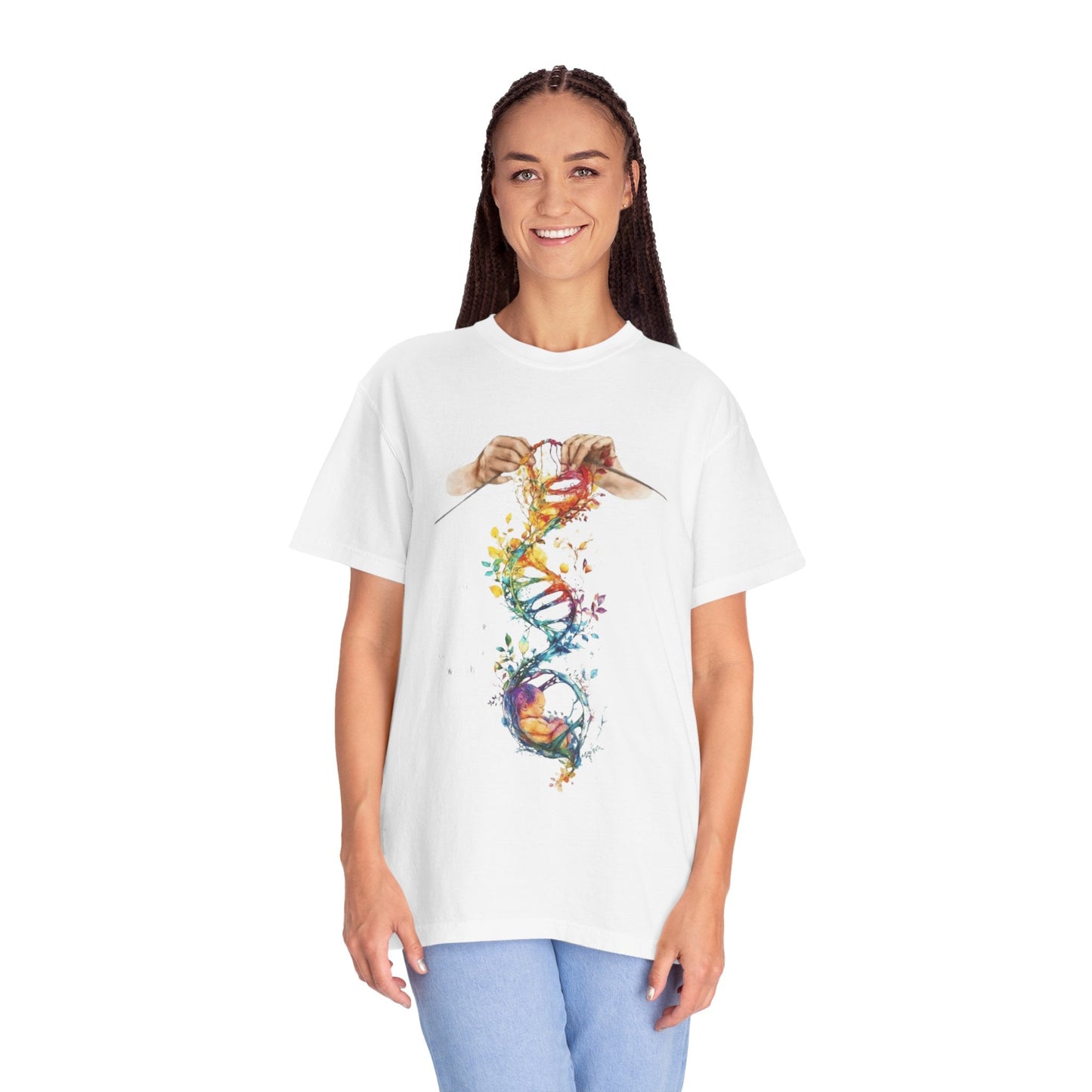 👚 Soft. Stylish. Mom - approved. Order now and gift her something she'll actually wear! Colorful DNA Art Unisex T-shirt, Science Tee, Creative Garment, Gift for Scientists, - Metamorphosis Creations